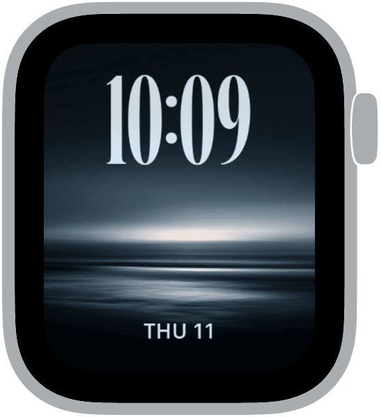 An Apple Watch face from the quiet hours collection