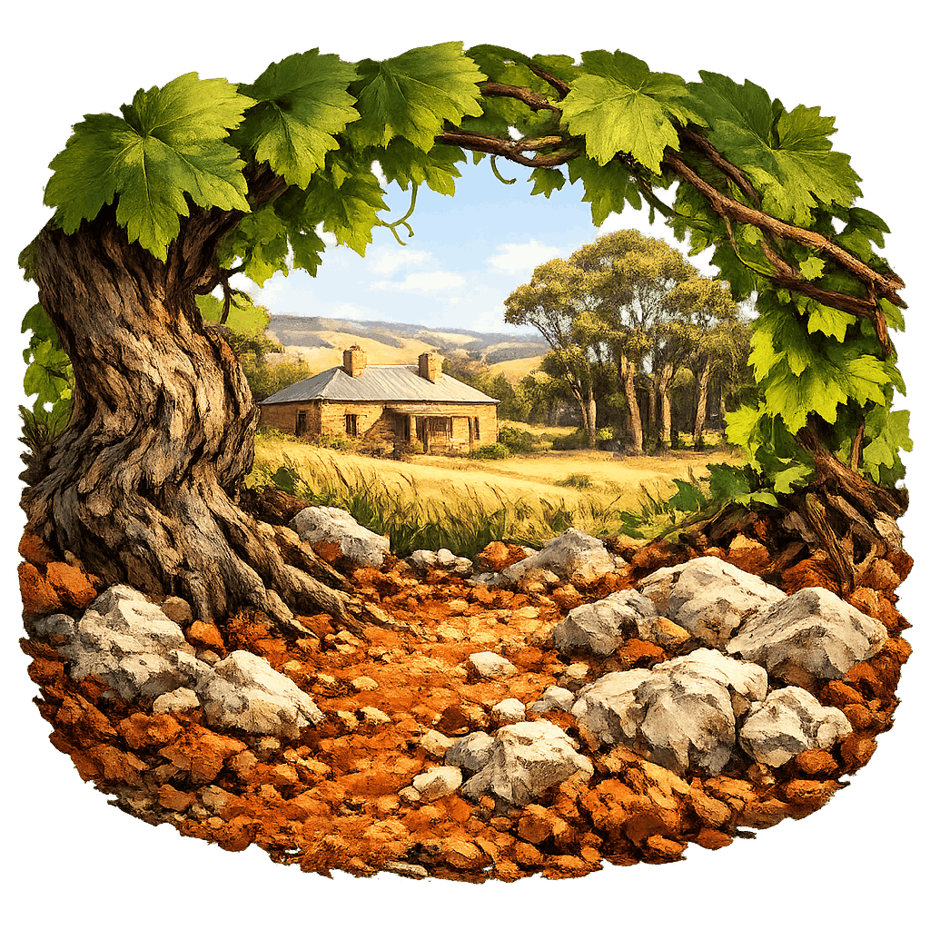 Detailed graphic of the Watervale wine region.