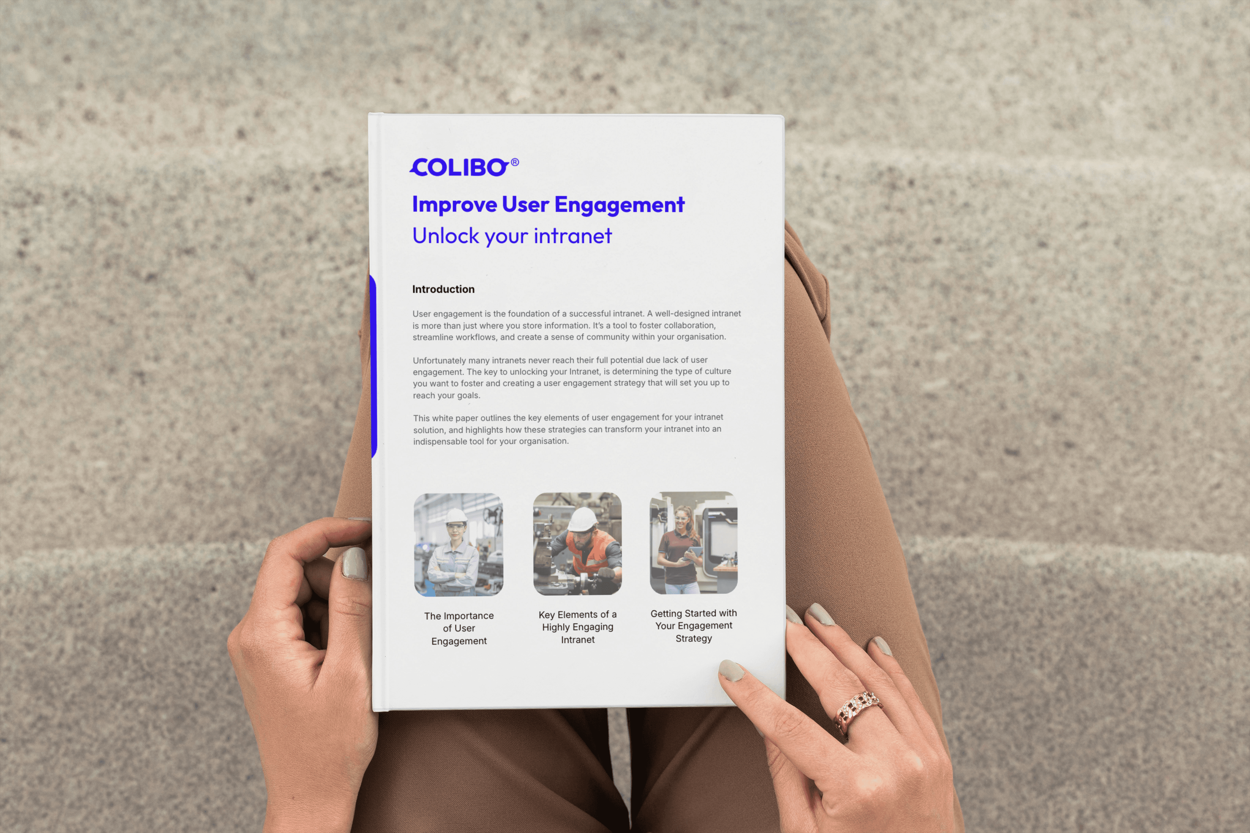 Skærmbillede af Colibo intranet på PC pg mobil