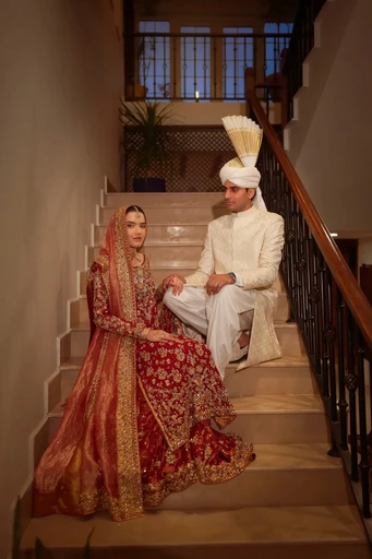 Luxury wedding photography in Islamabad with cinematic bride and groom portraits