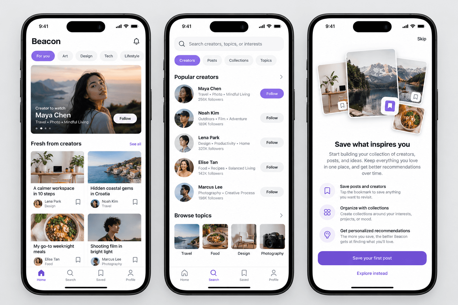 Beacon: Discovery with a clear first action