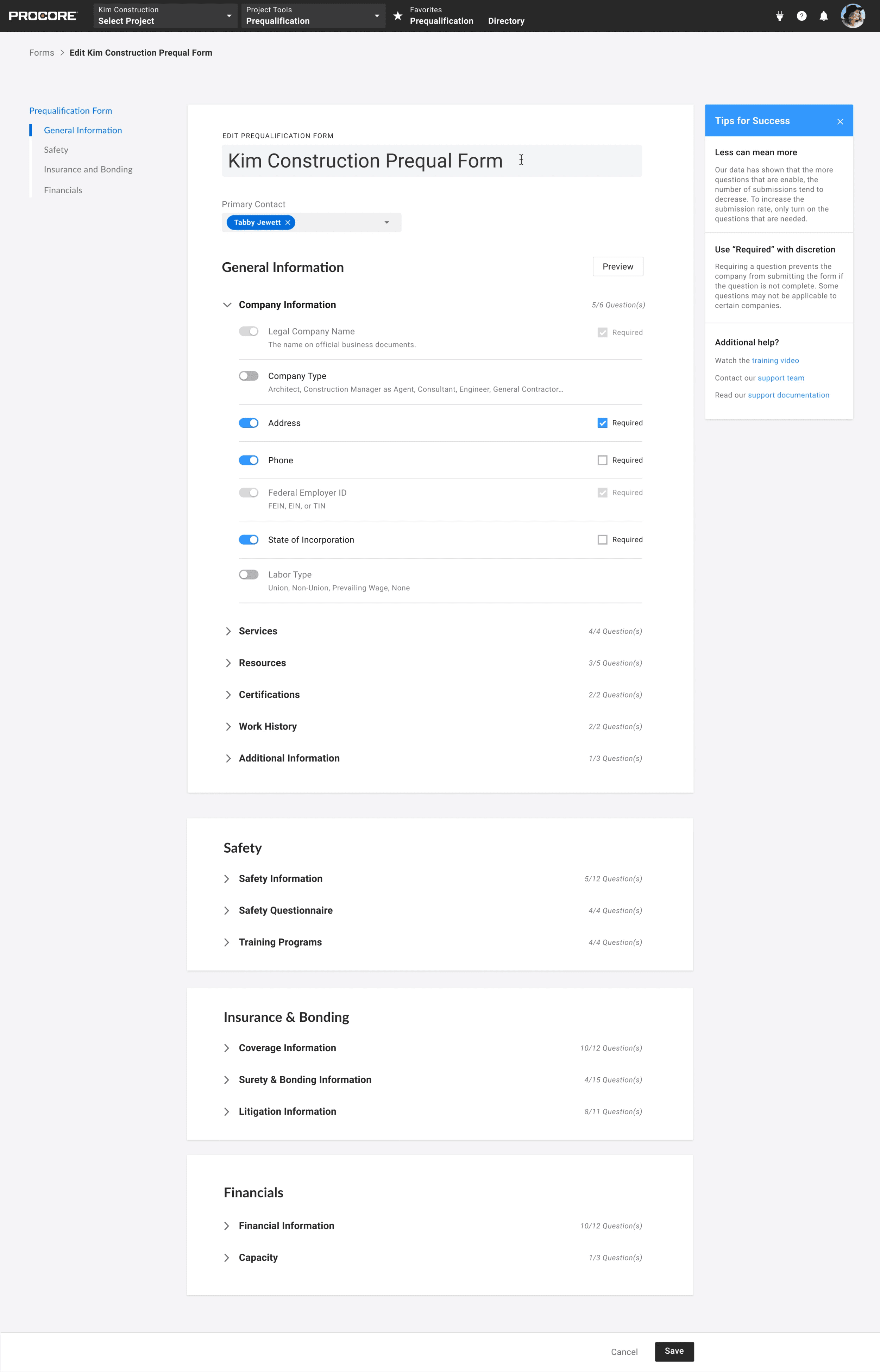 Example of logistic and schedule to complete work in rapid iterations 