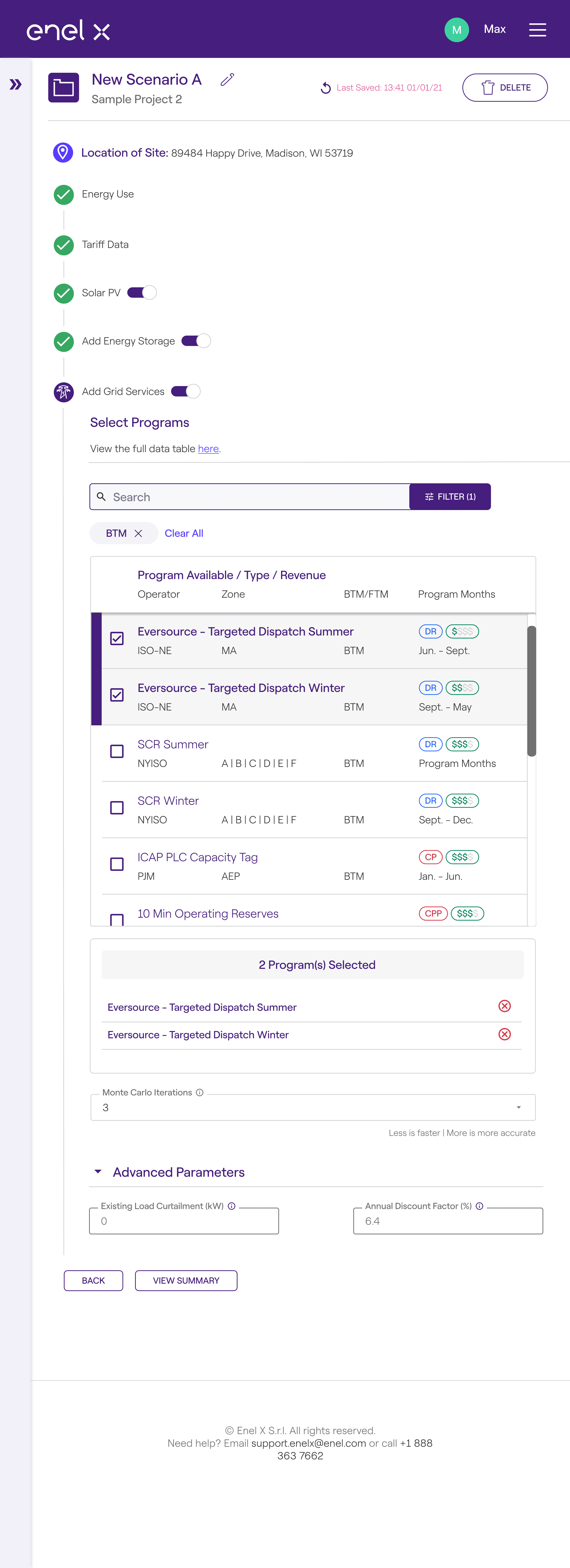 Responsive Grid Services design at 768px.