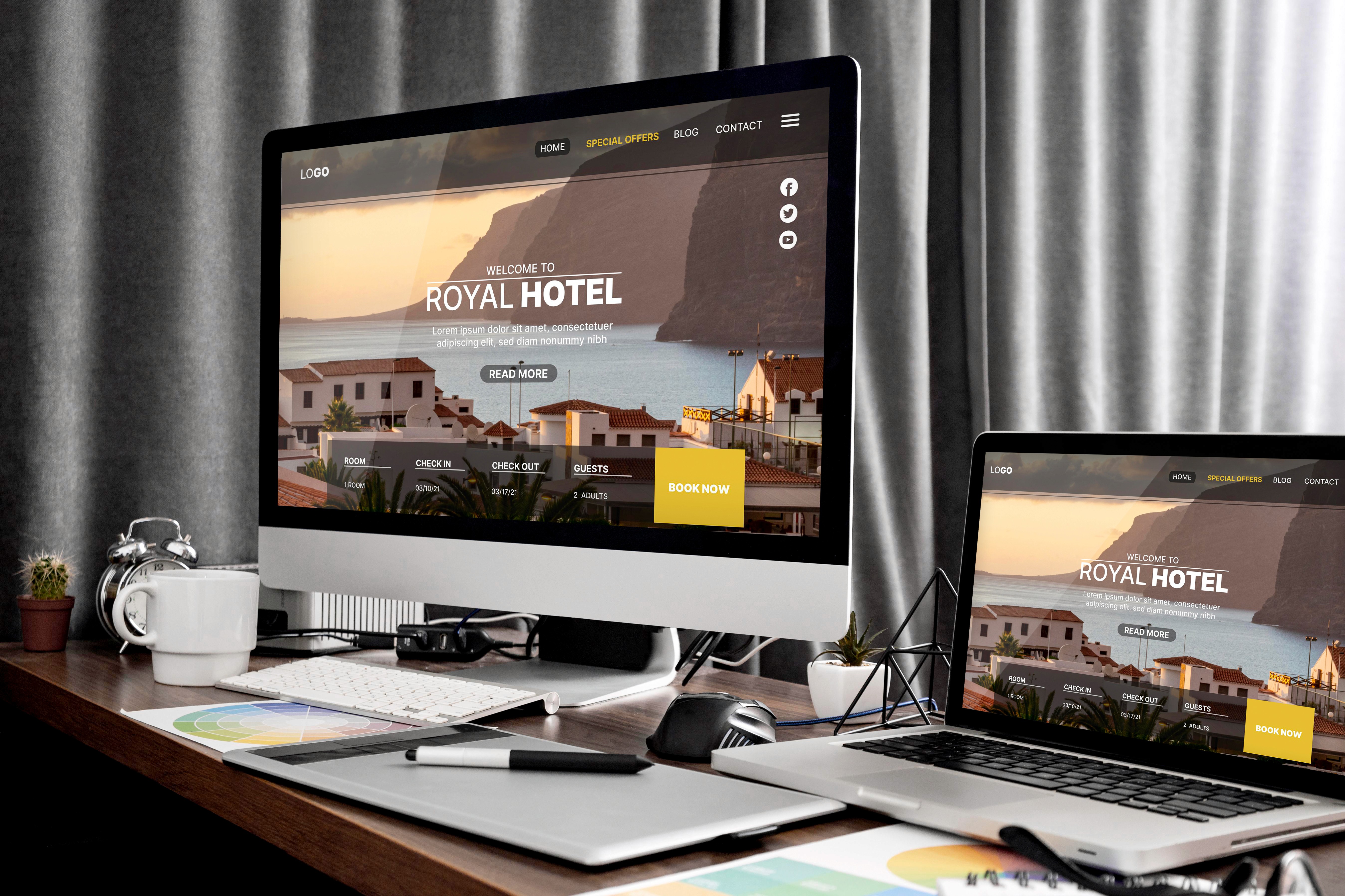 réalisation d'un site web d'un hotel par Wendlia