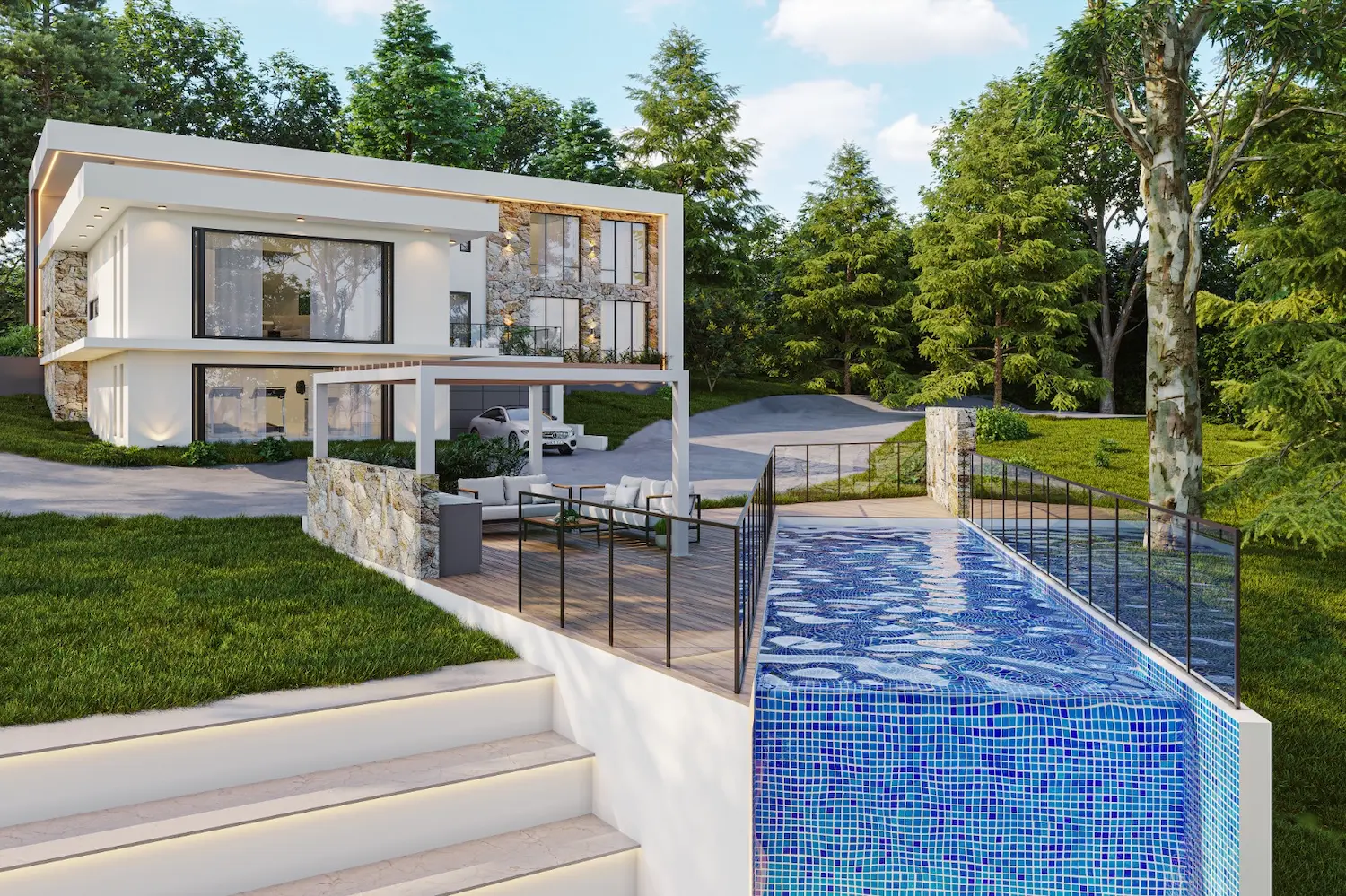 a woman with flowers