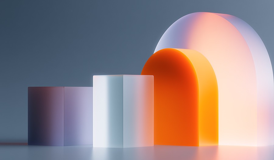 Ai generated image of shapes representing AI education and enablement of enterprise leadership teams