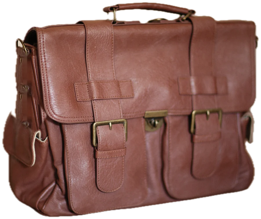 Leather field satchel