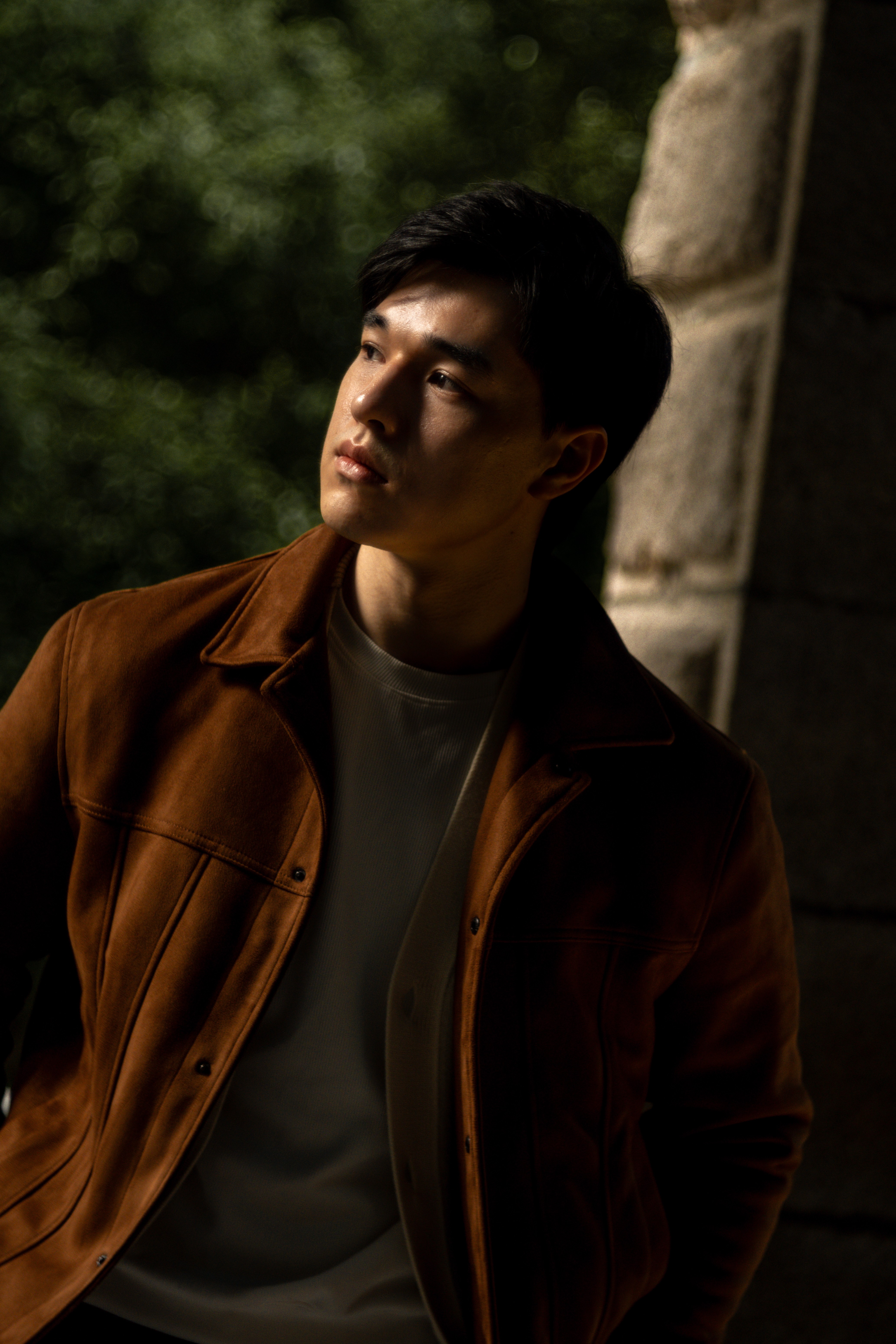 Kelvin Ng is looking outside the window