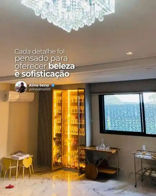 Sala de estar e da cristaleira - Sítio A&J