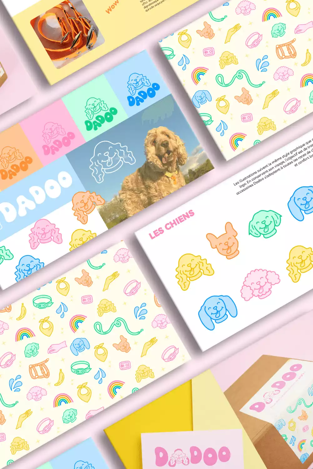 Charte graphique de Dadoo conçue par Coralie De Almeida