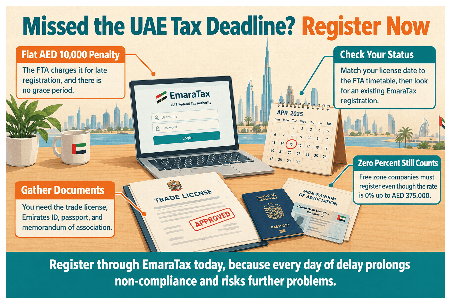 Infographic: How to Register for UAE Corporate Tax If You Missed the Deadline