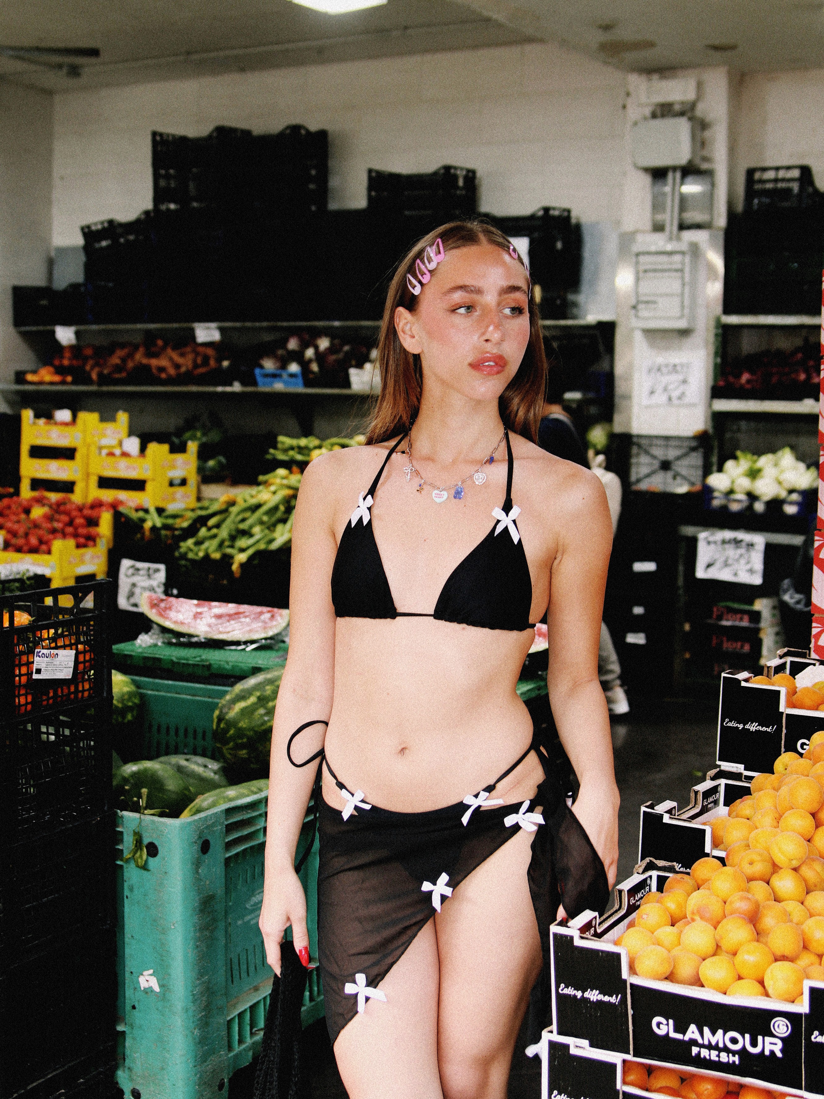 Three girls looking at the camera