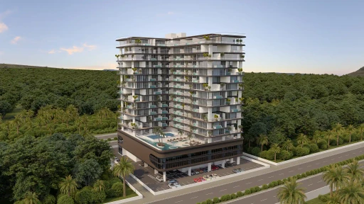 Barari palace daylight arial view