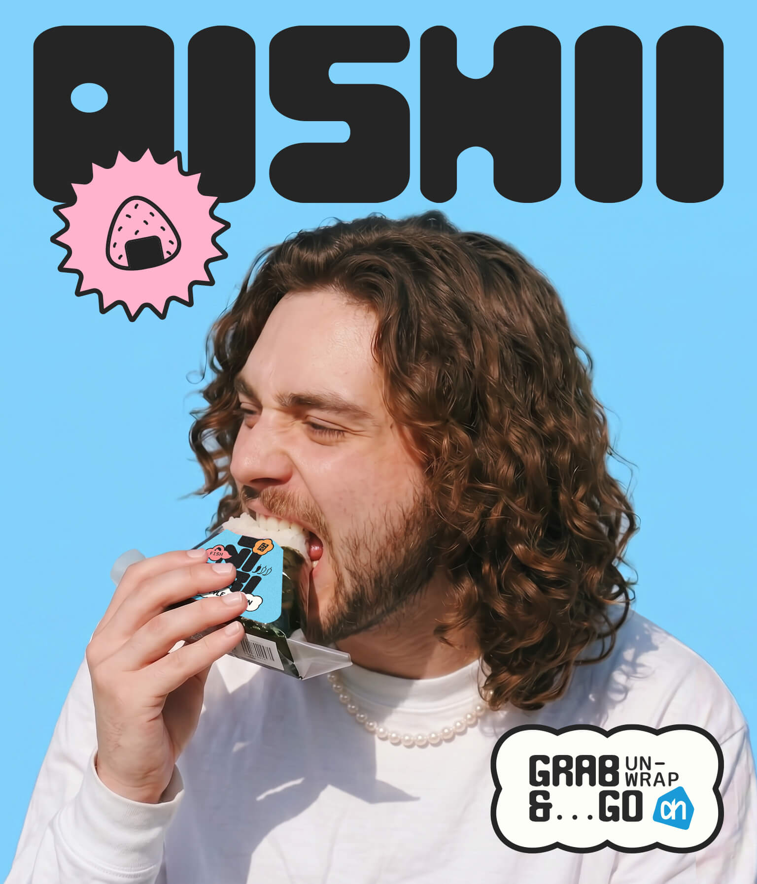 Poster Graphic Design Onigiri Albert Heijn To Go Art Direction
