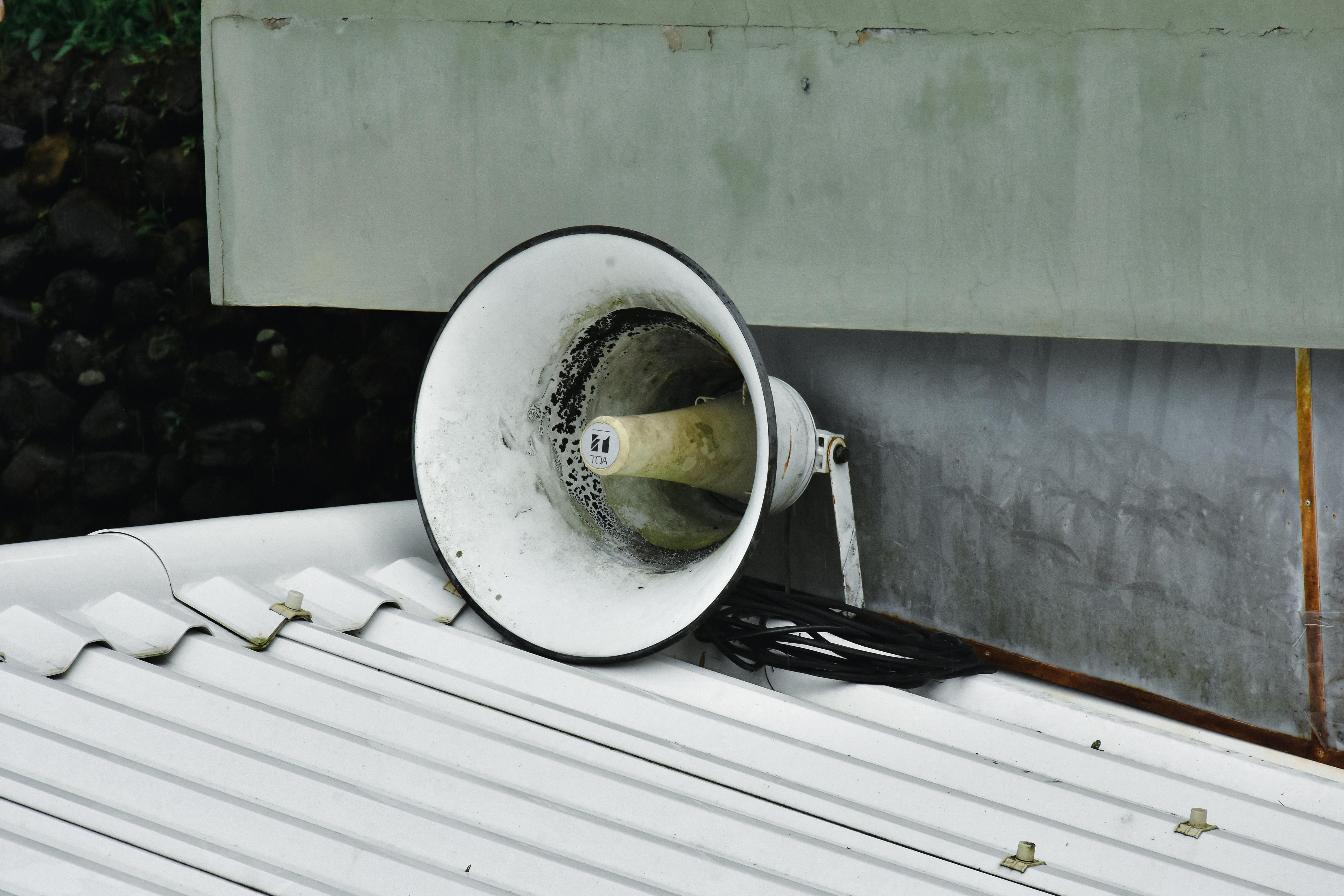 A rusty megaphone