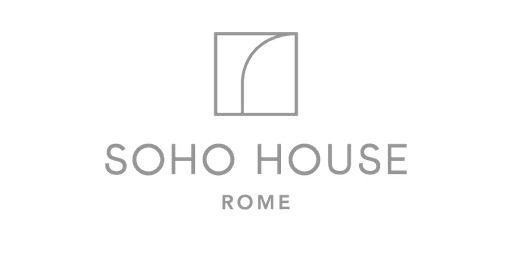 Logo di Soho House, esclusivo club globale per professionisti creativi, noto per i suoi spazi raffinati e per la comunità di artisti, designer e imprenditori che li frequentano.