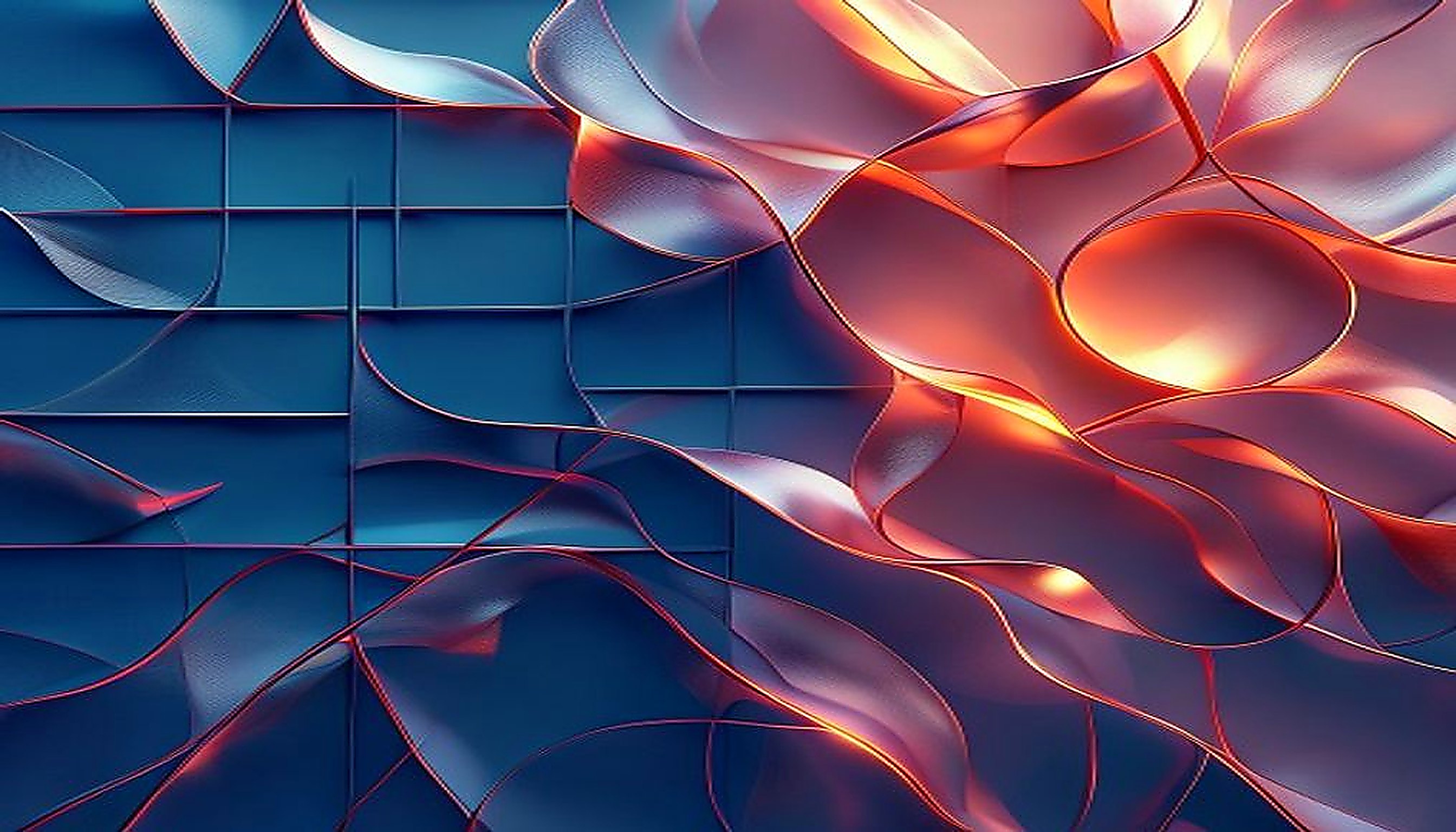 Tangled threads resolving into ordered beams through a light threshold, visualizing a structured AI design workflow for SaaS.