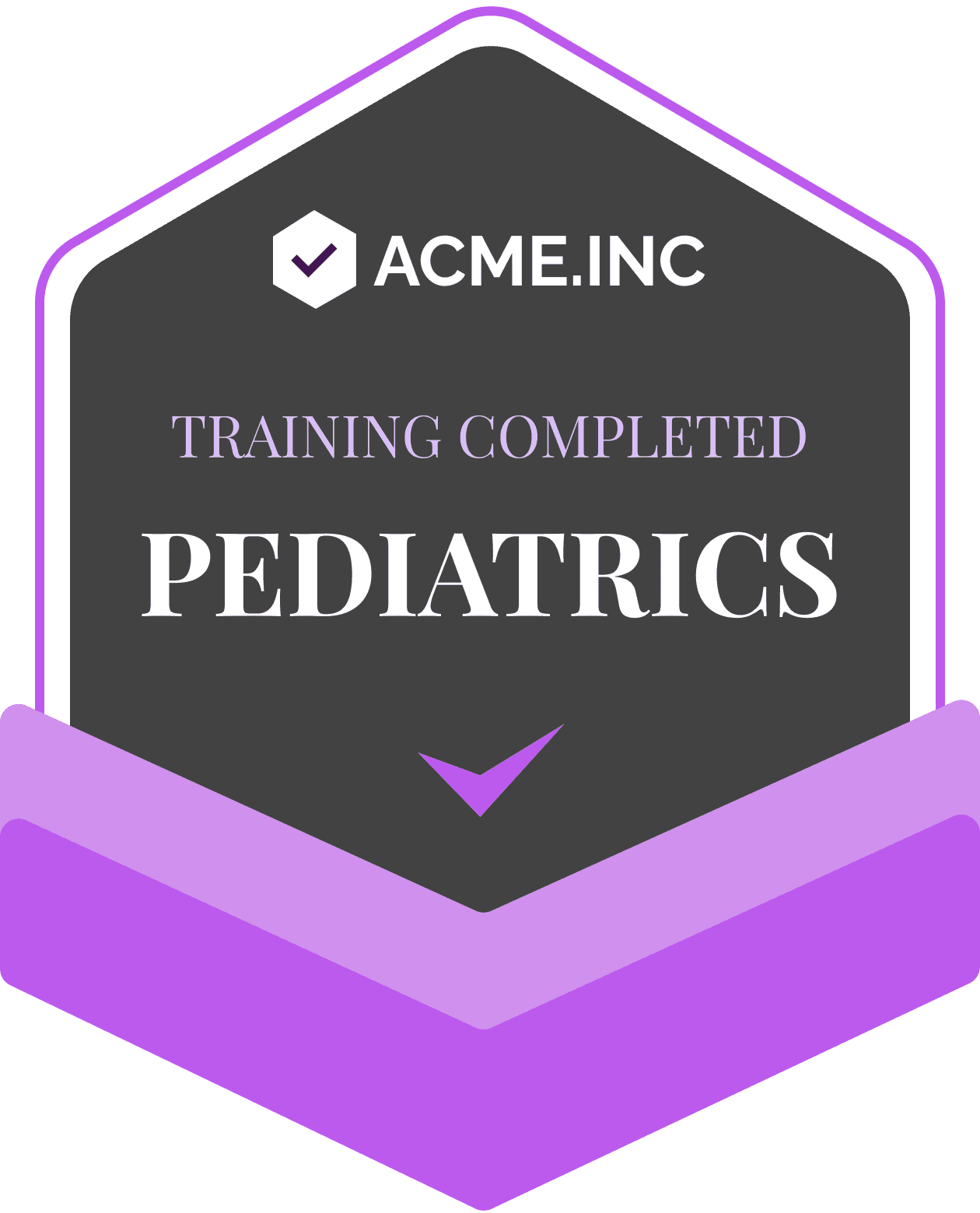 Wauld - Modern and purple completion badge template