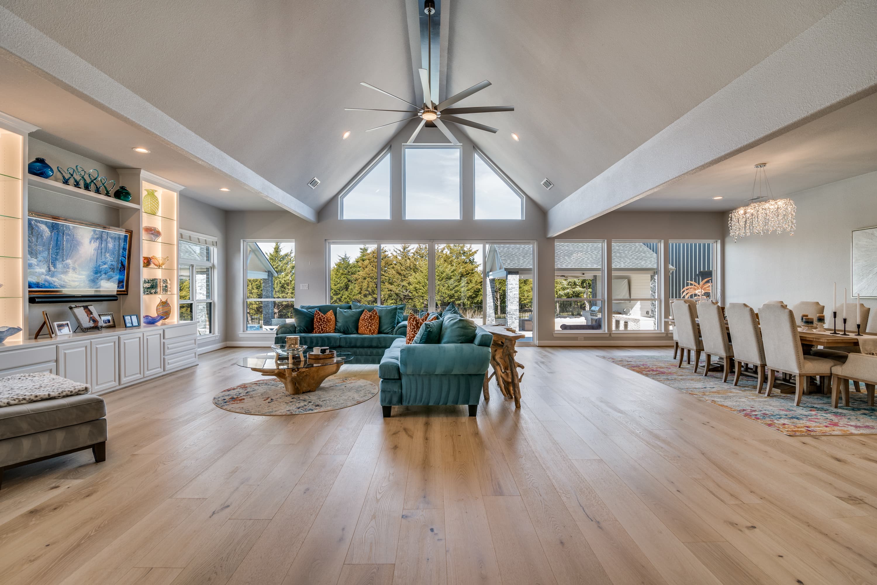 modern open concept living room