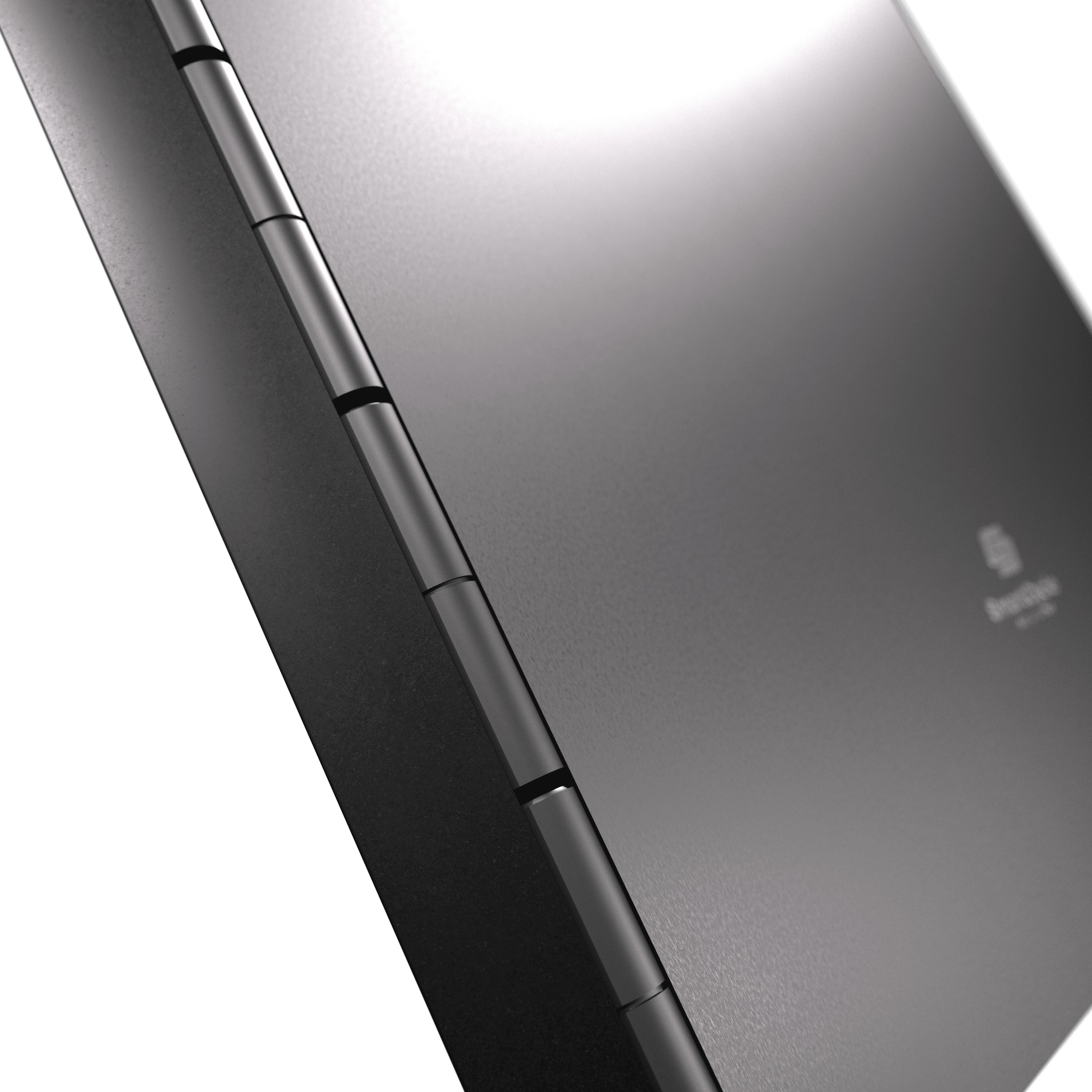 Closeup of the Smartcycle soundproof wall door against black background.