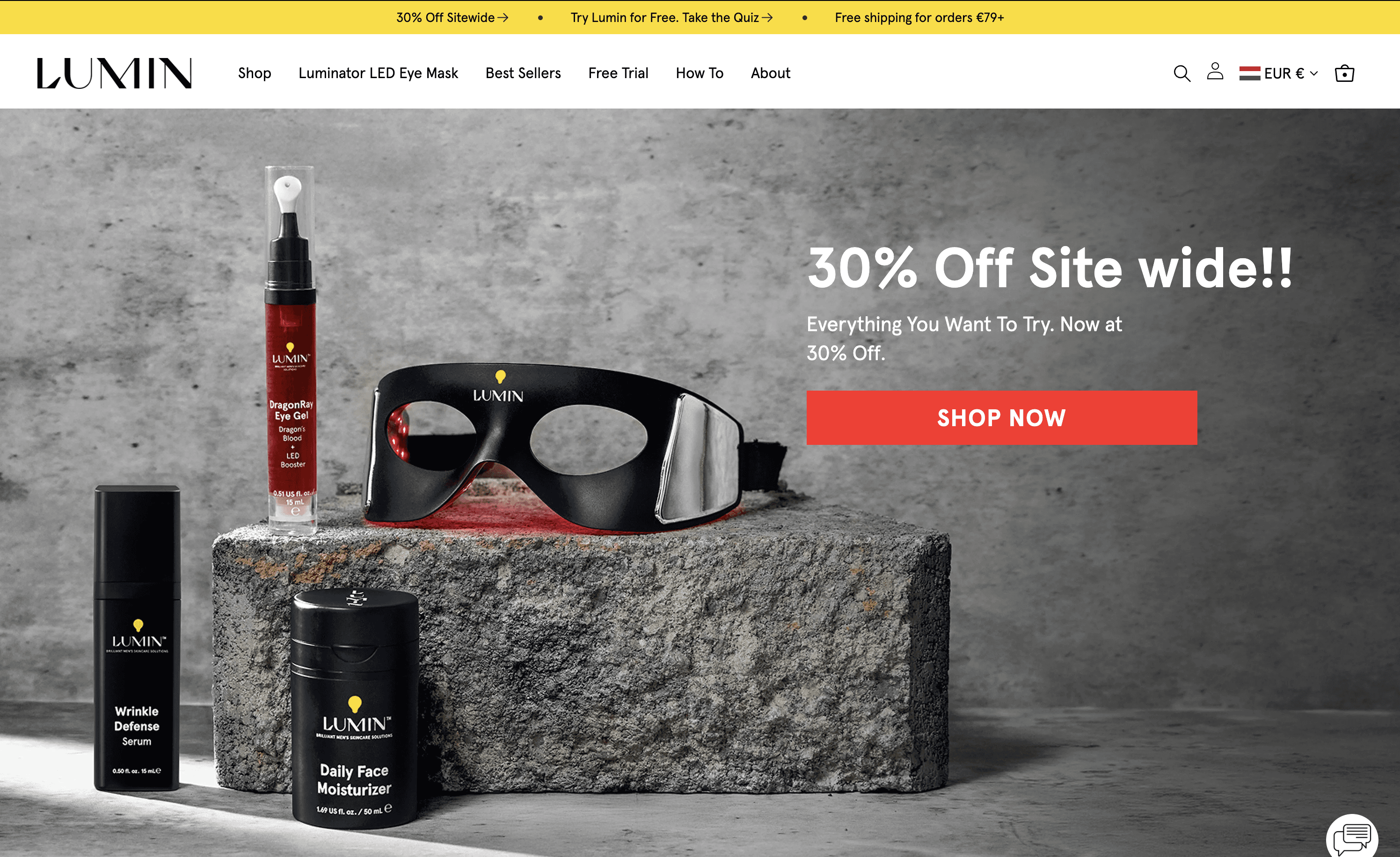 Lumin homepage hero