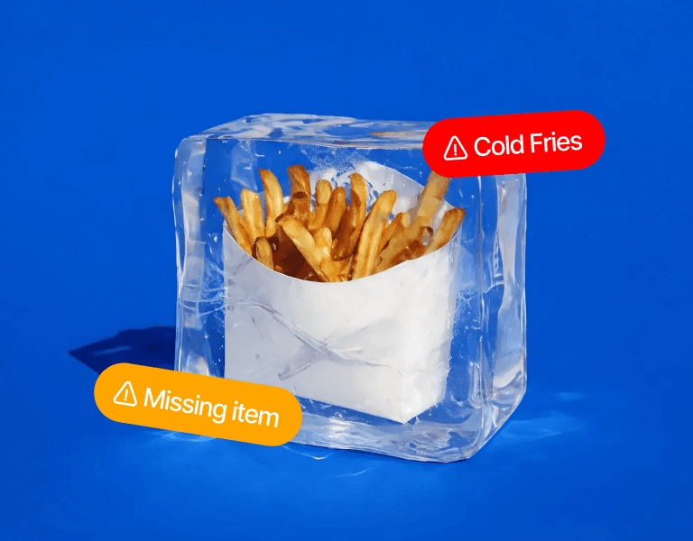 Identifying restaurant revenue leaks early by detecting issues like cold fries and missing items