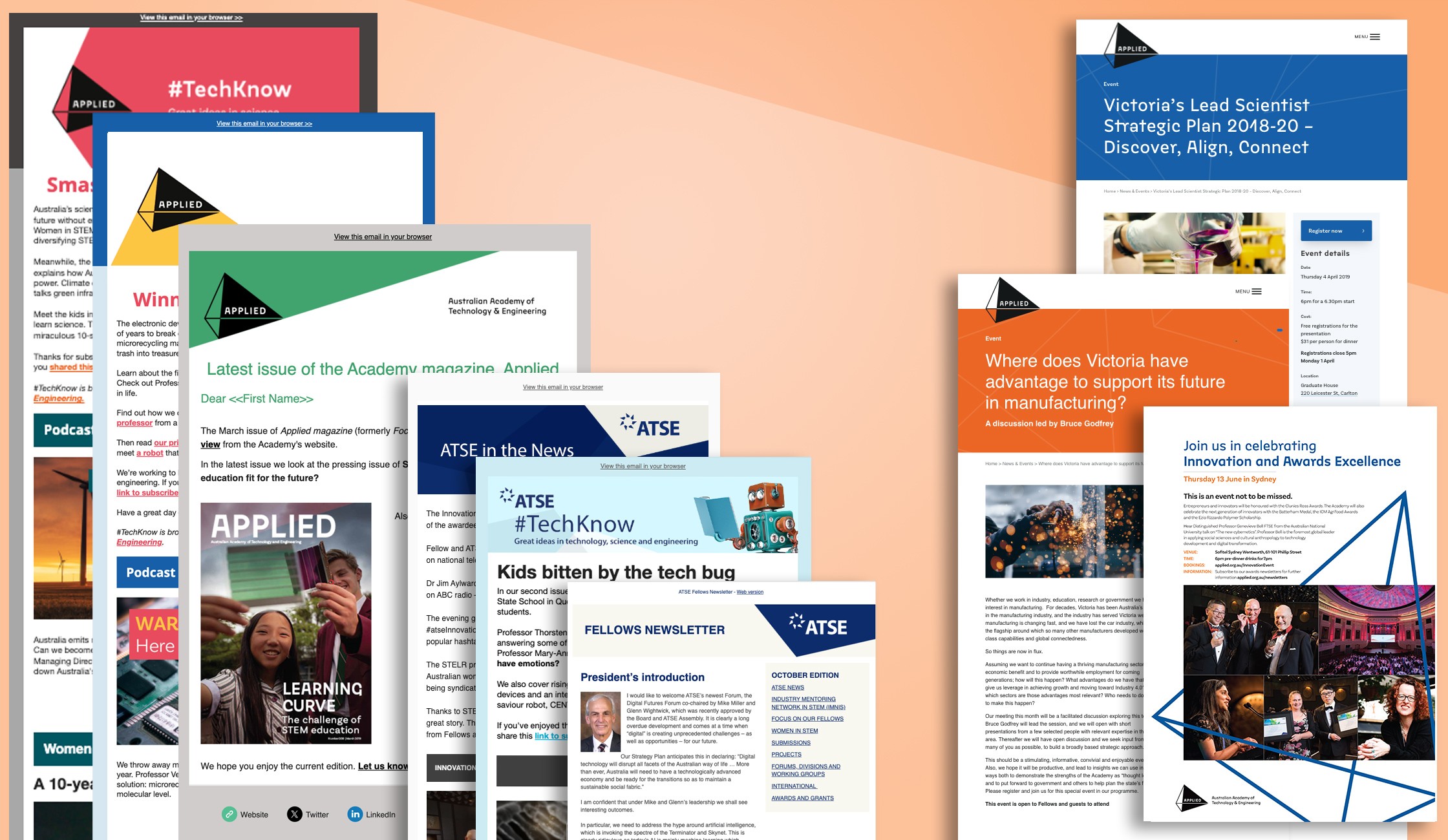 ATSE email template design and event promotion