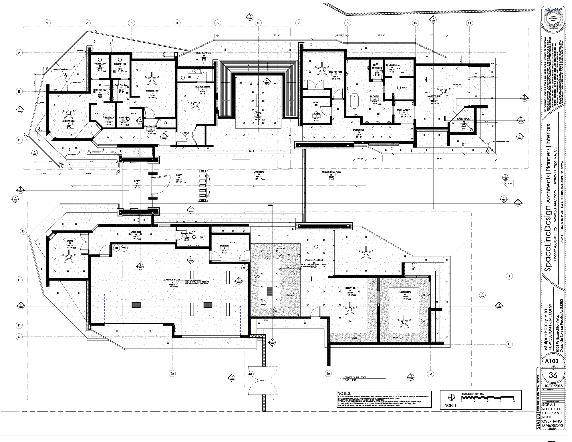 Floor plan by SpaceLineDesign, showcasing custom luxury residential design.