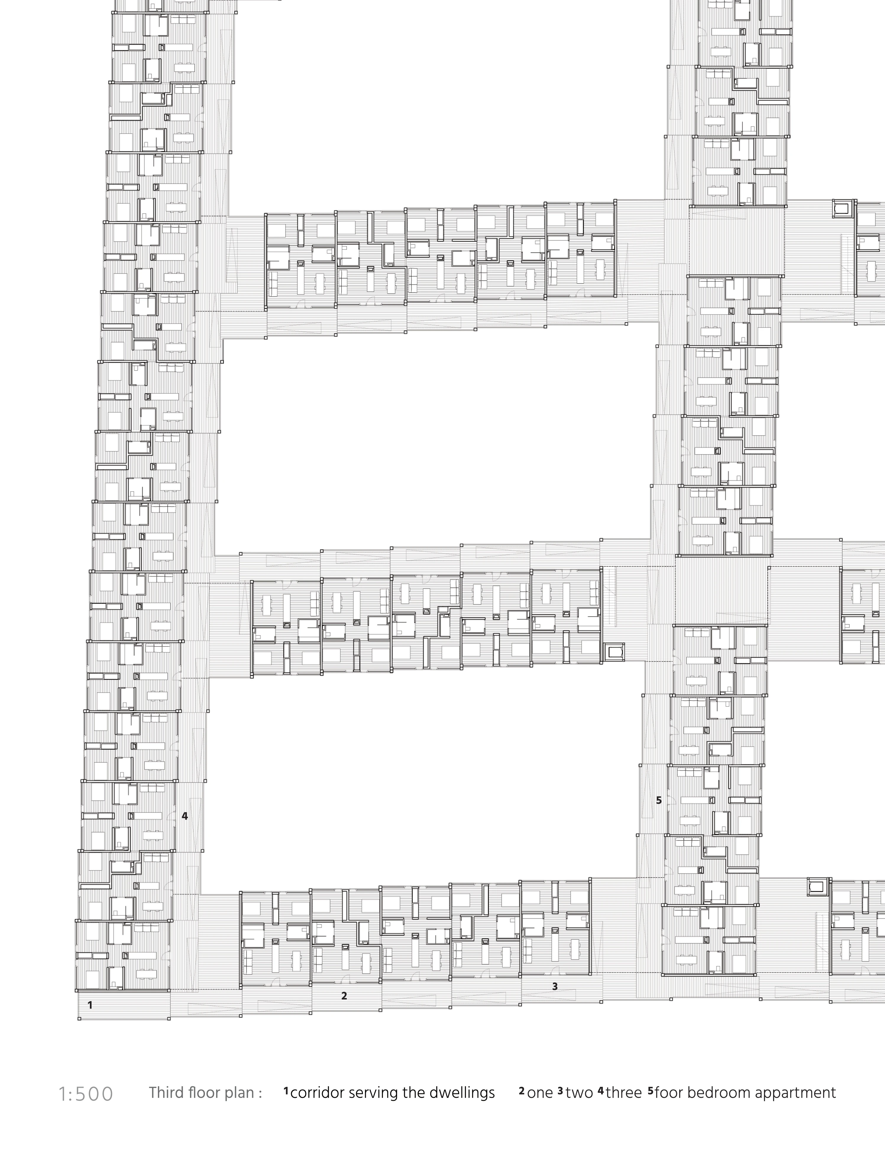 Collective housing plan