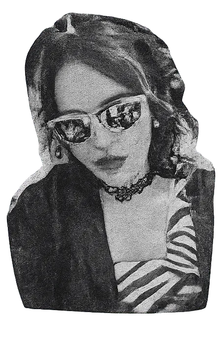 a woman with sunglasses