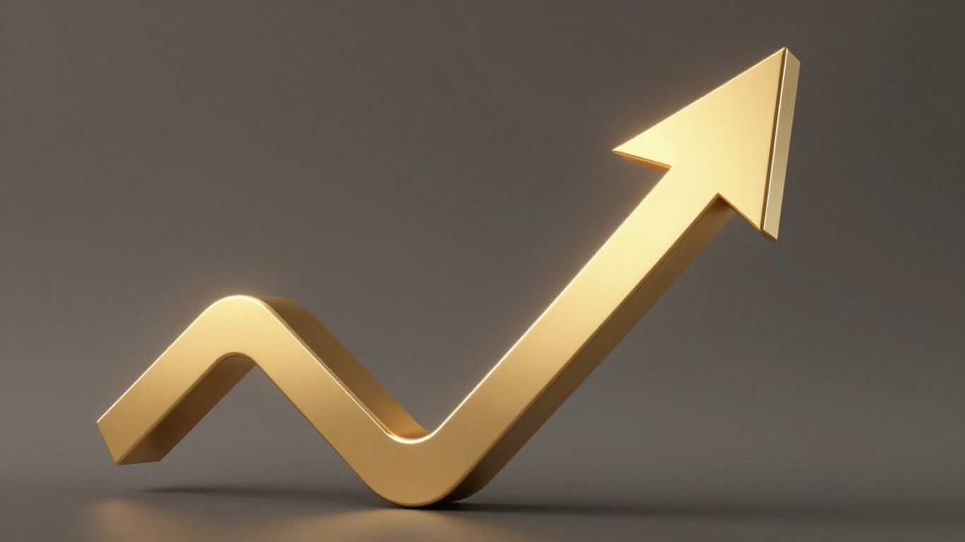 Upward arrow overcoming inverted curve, private equity growth.