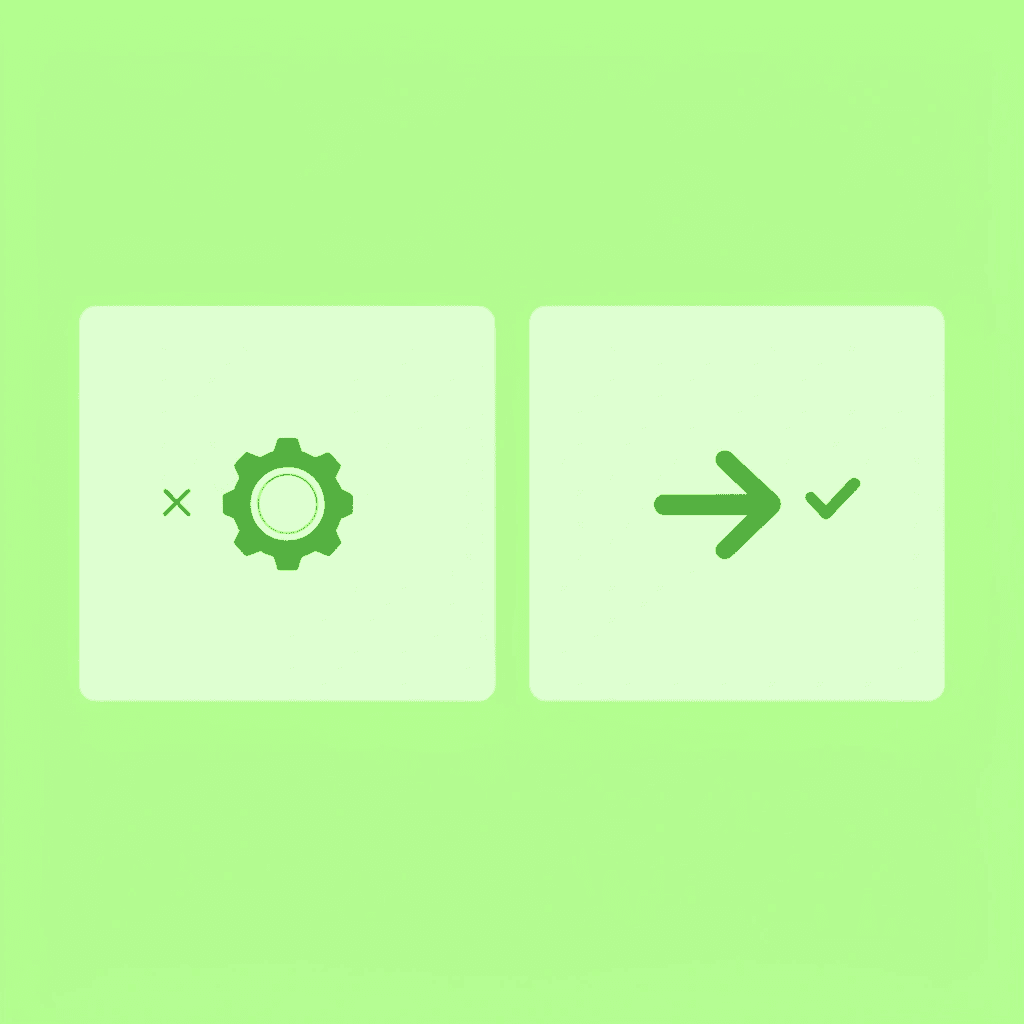 Before: tangled mess of documents; After: organized case brief structure