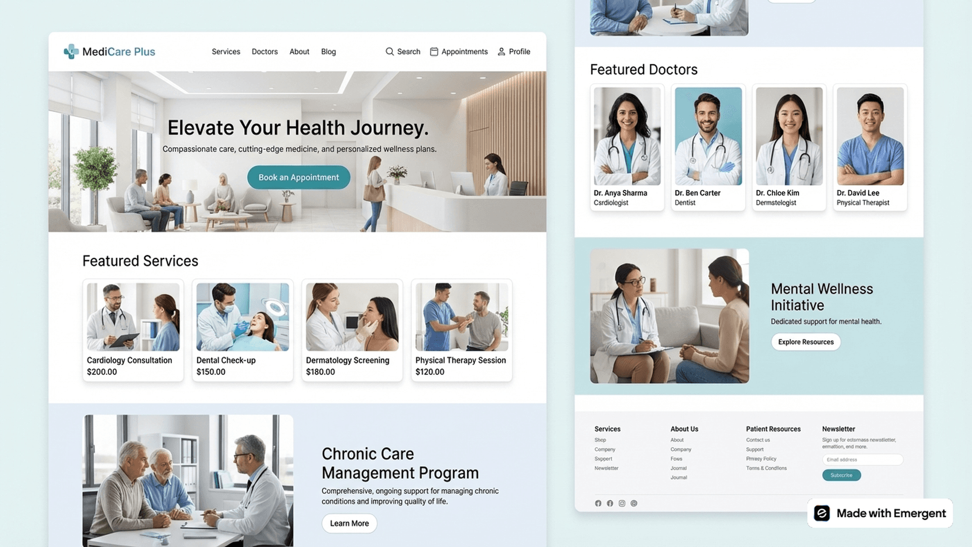 medical website made with emergent