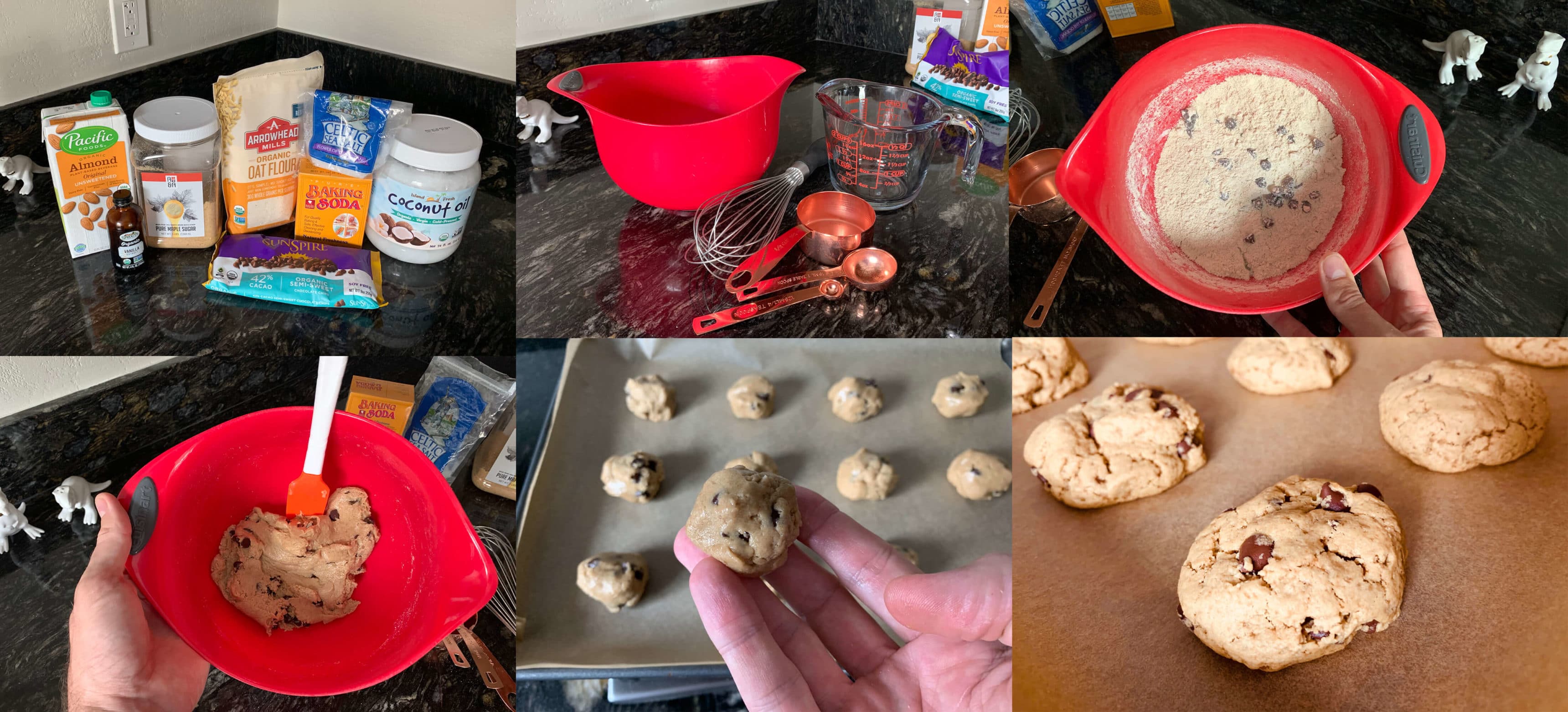 Making chocolate chip cookies!