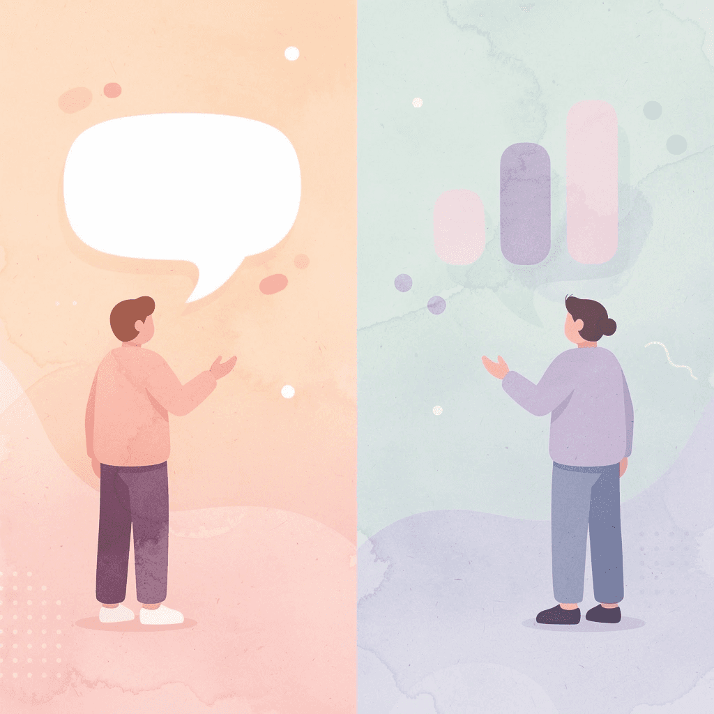 Scene showing contrast between confused planning and strategic planning