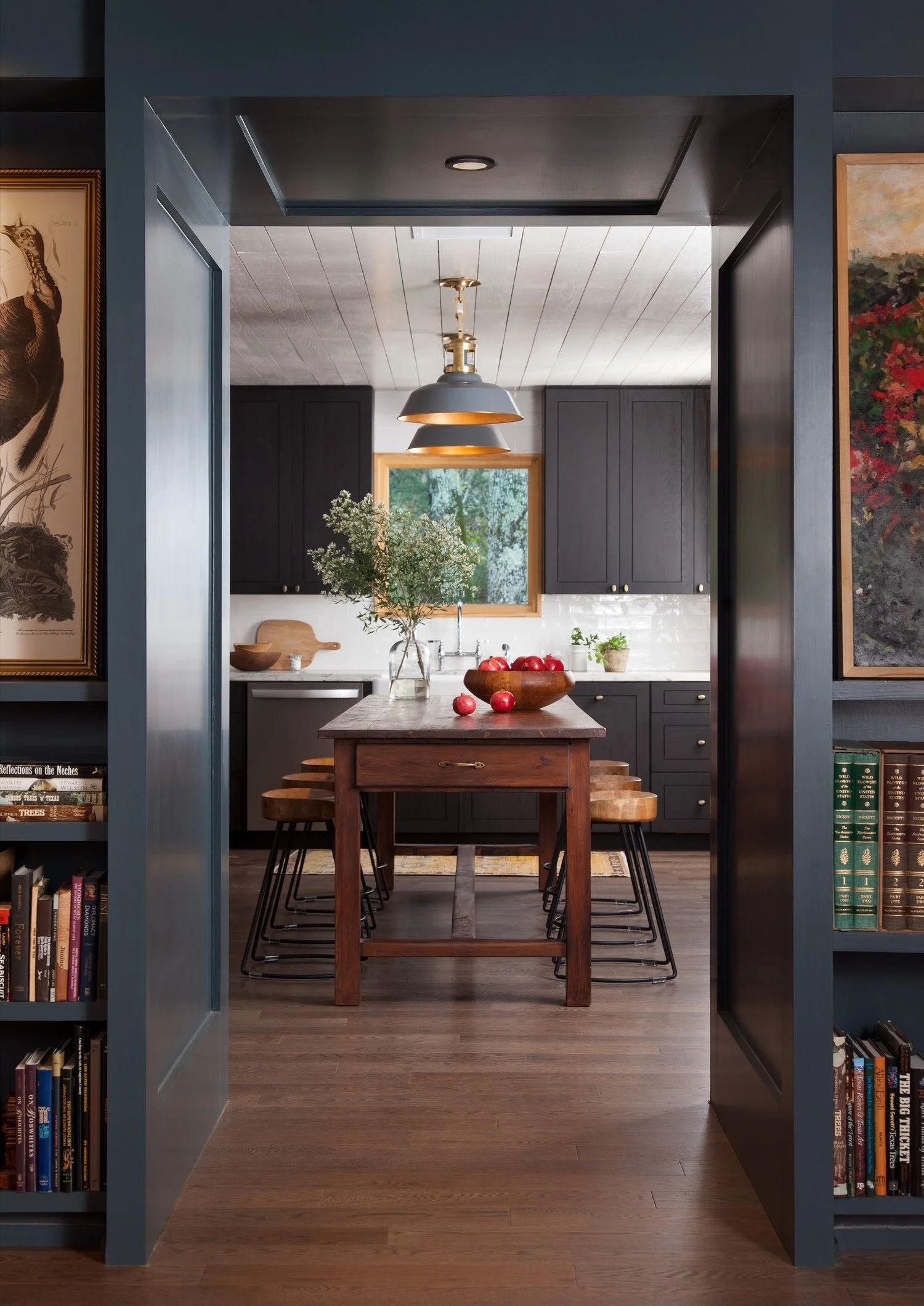 Editorial portrait of a woman in red