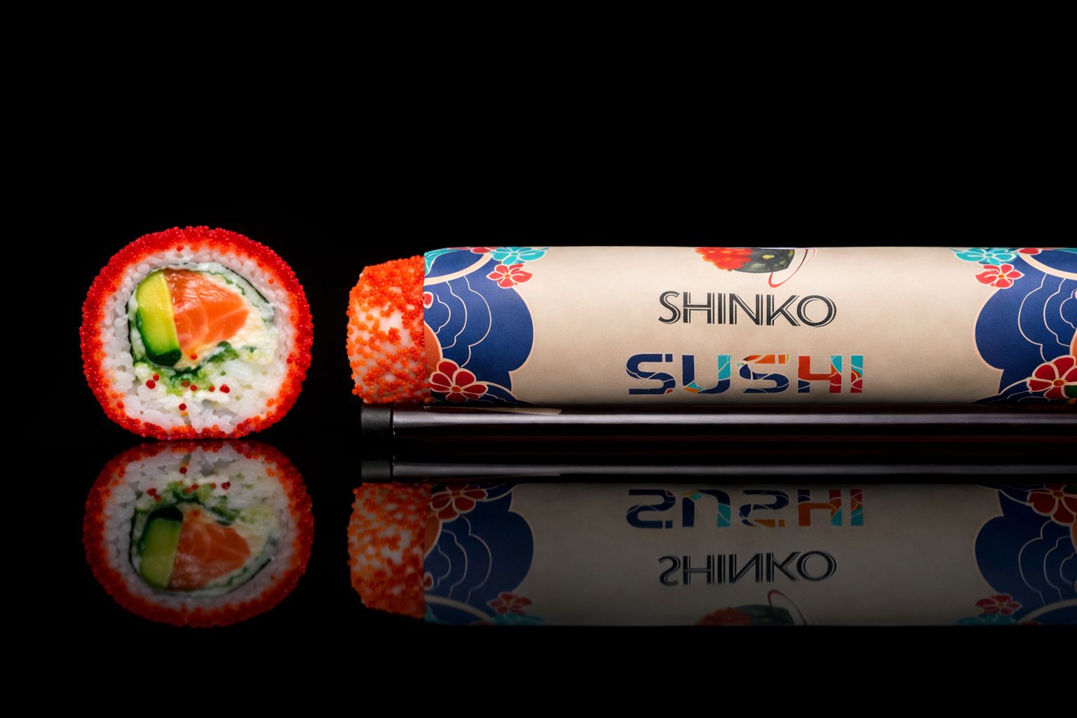 A single bottle of Sassicaia wine stands on a wooden table in a dimly lit wine cellar, with shelves of wine bottles softly illuminated in the background.