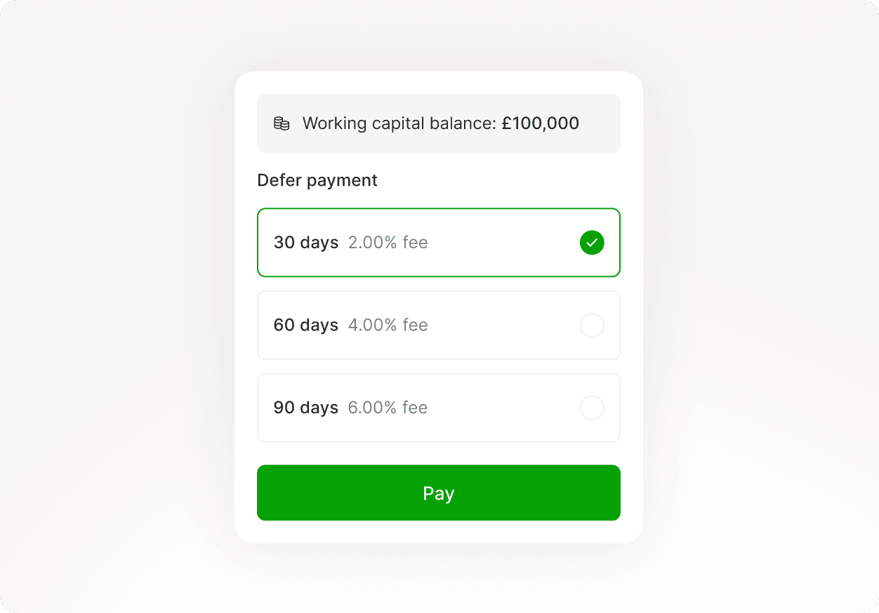 Financing when you need it