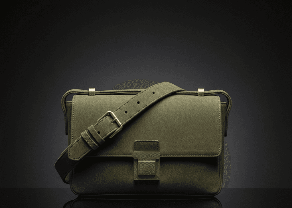 Green suede shoulder bag