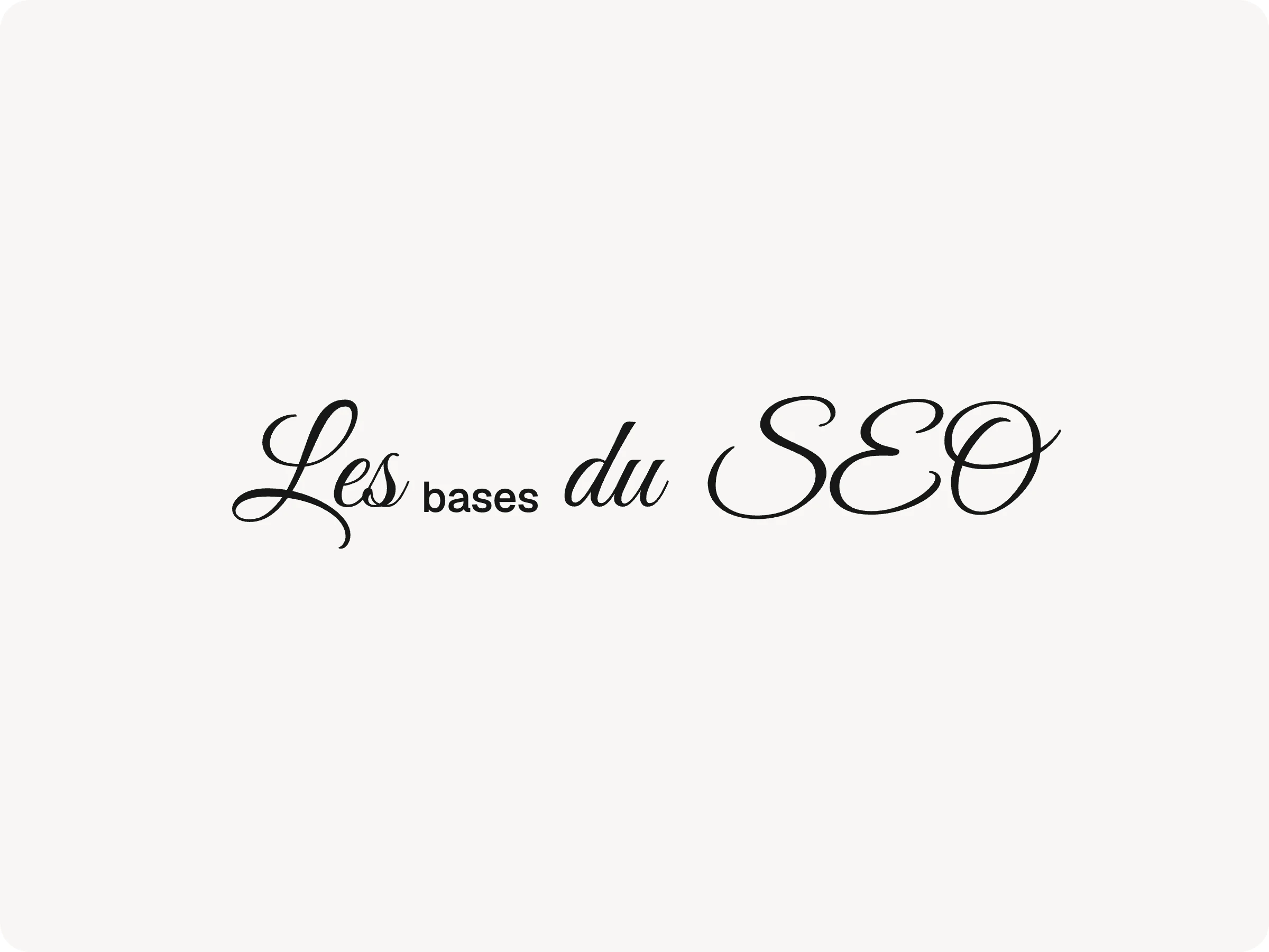 Les bases du SEO pour un site vitrine