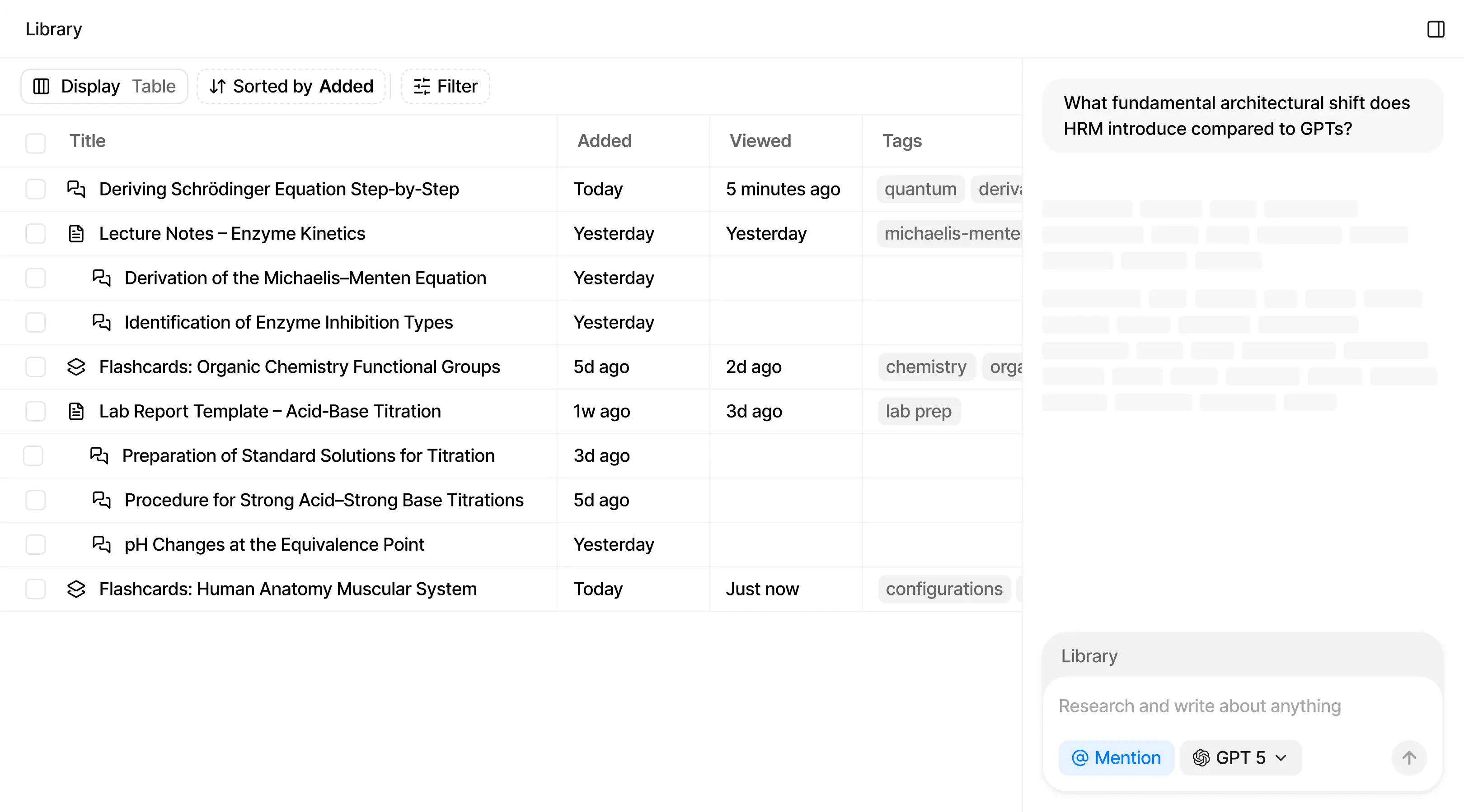 Anara Folder Organization