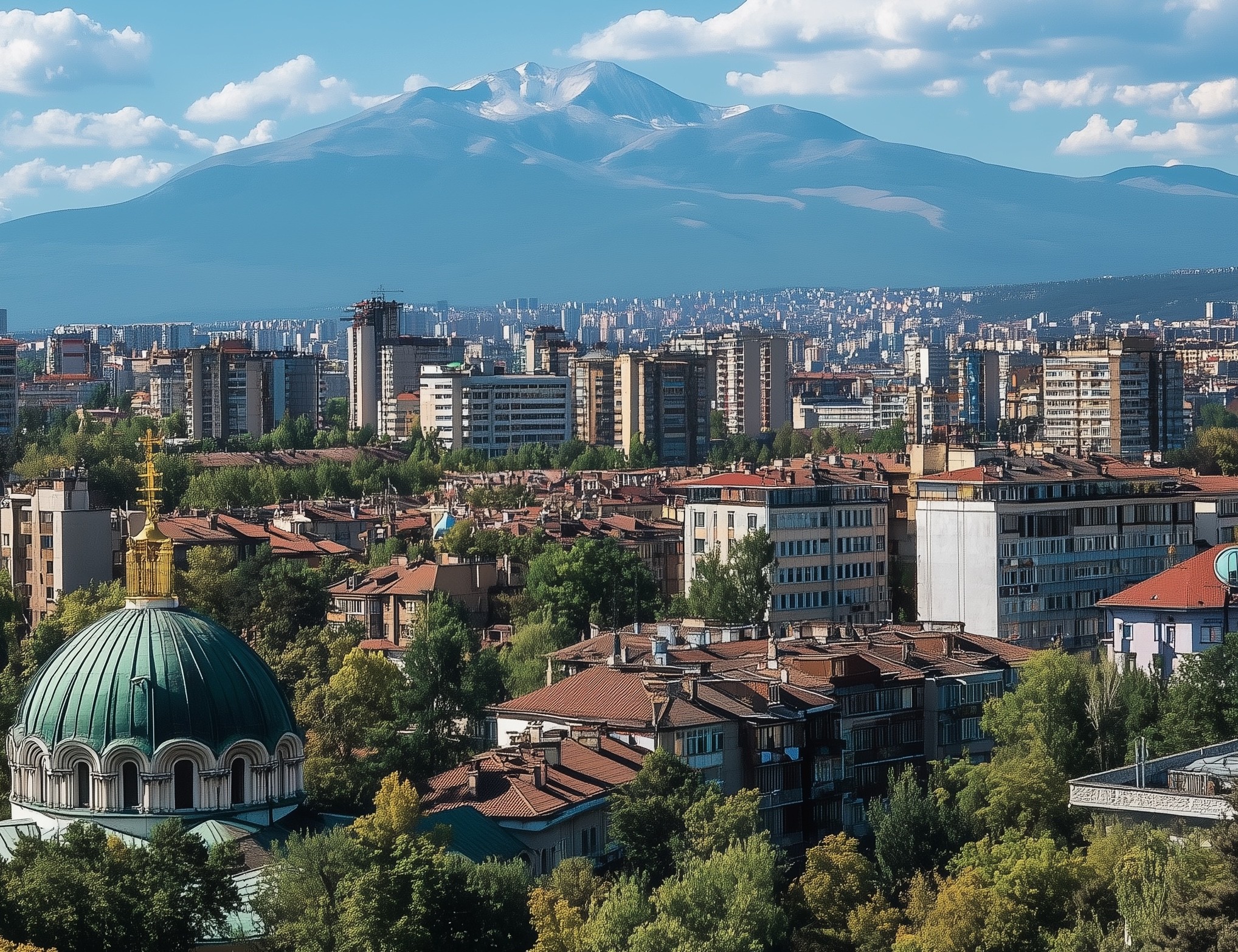 Aerial view of Sofia