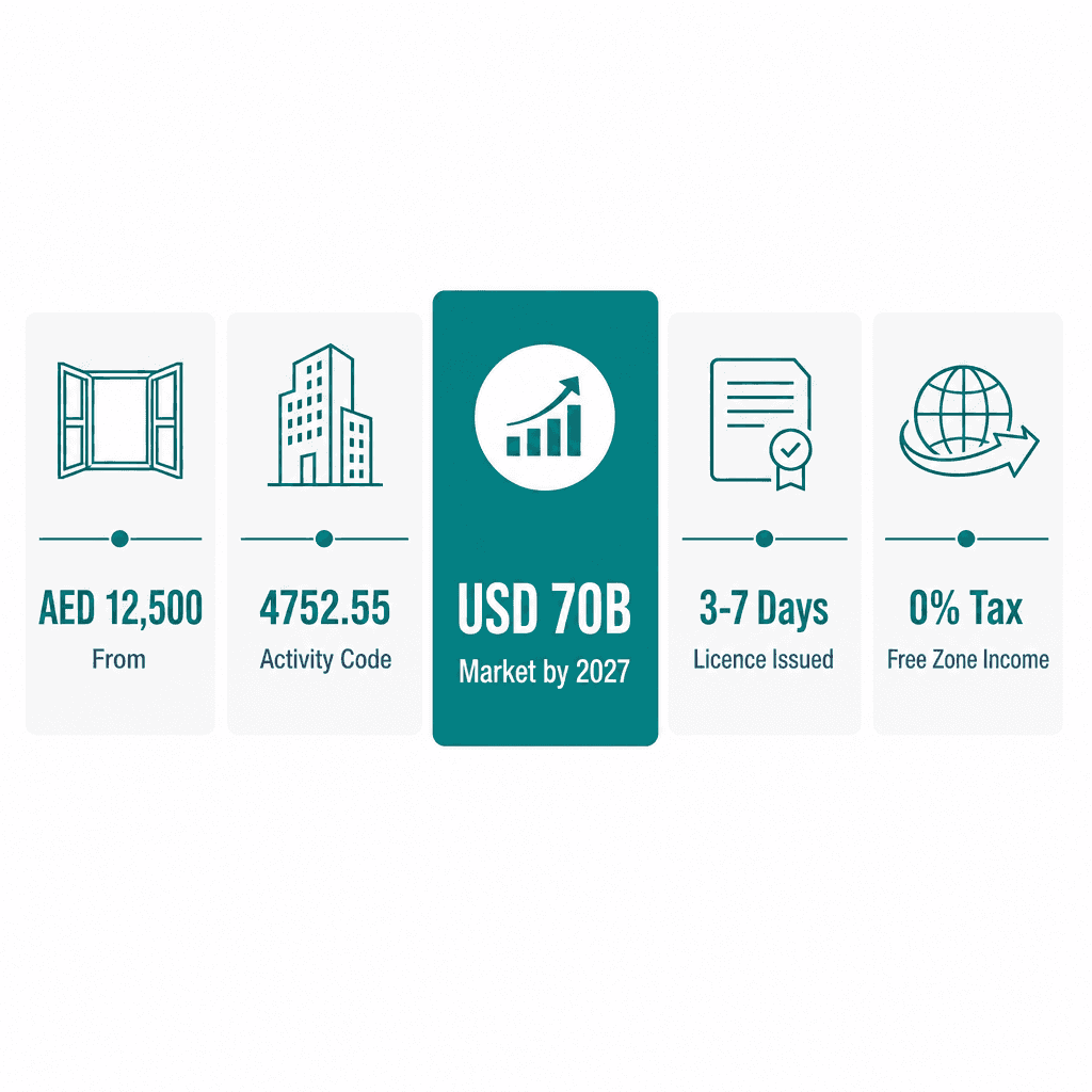 Infographic: Plastic Doors Windows & Building Products Trading License in Dubai