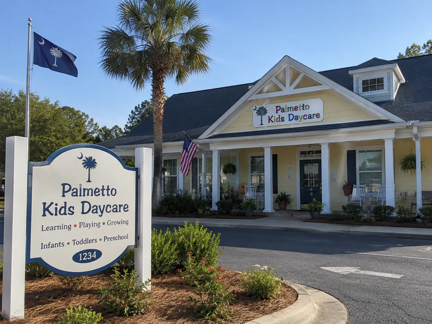 the outside of a daycare center in south carolina