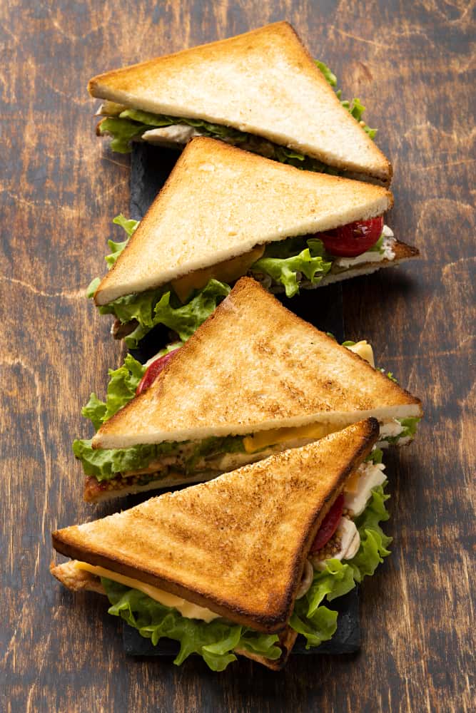 4 sandwiches