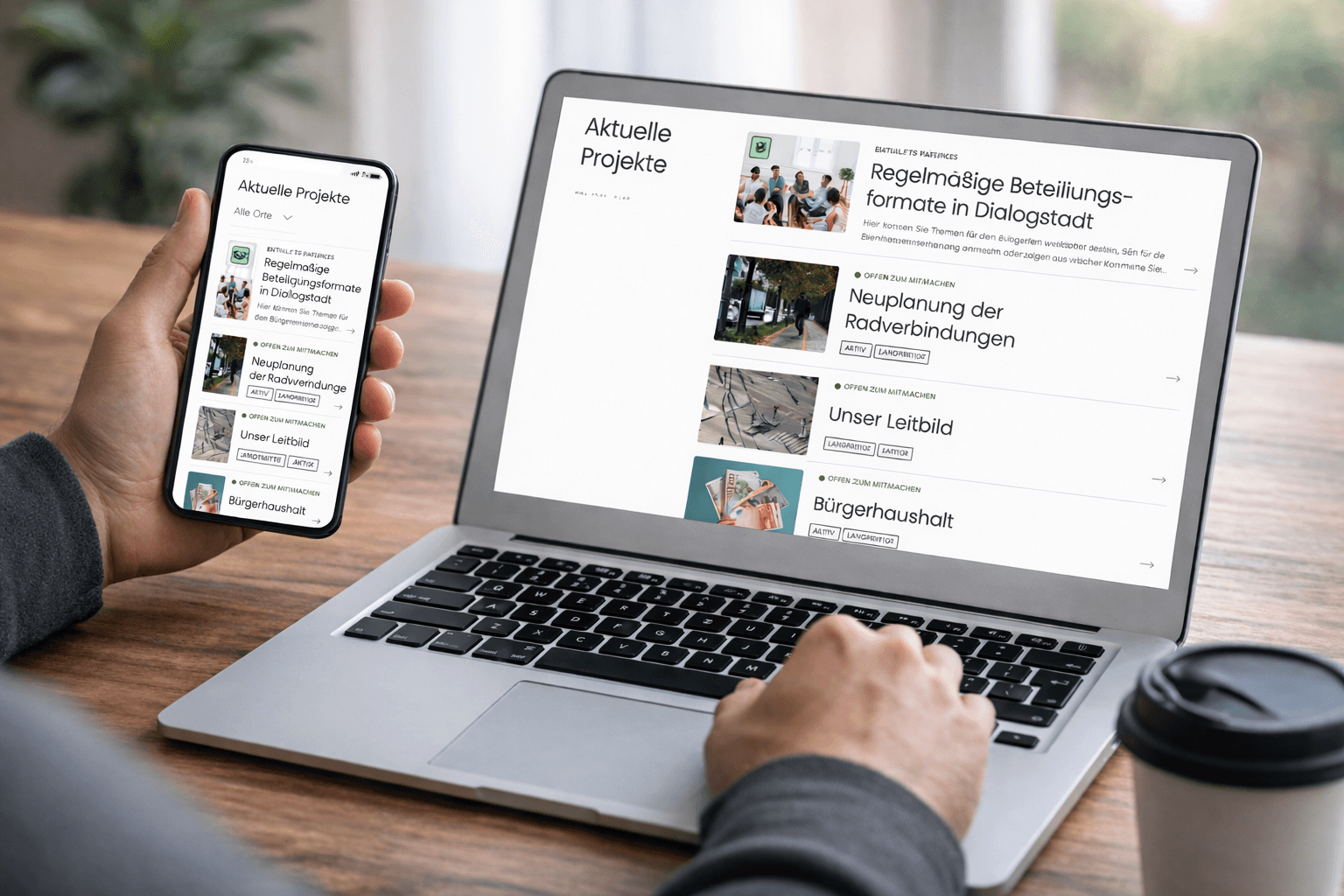 Digitale Beteiligungsplattform für Kommunen mit automatischer Auswertung und Clustering von Bürgerbeiträgen