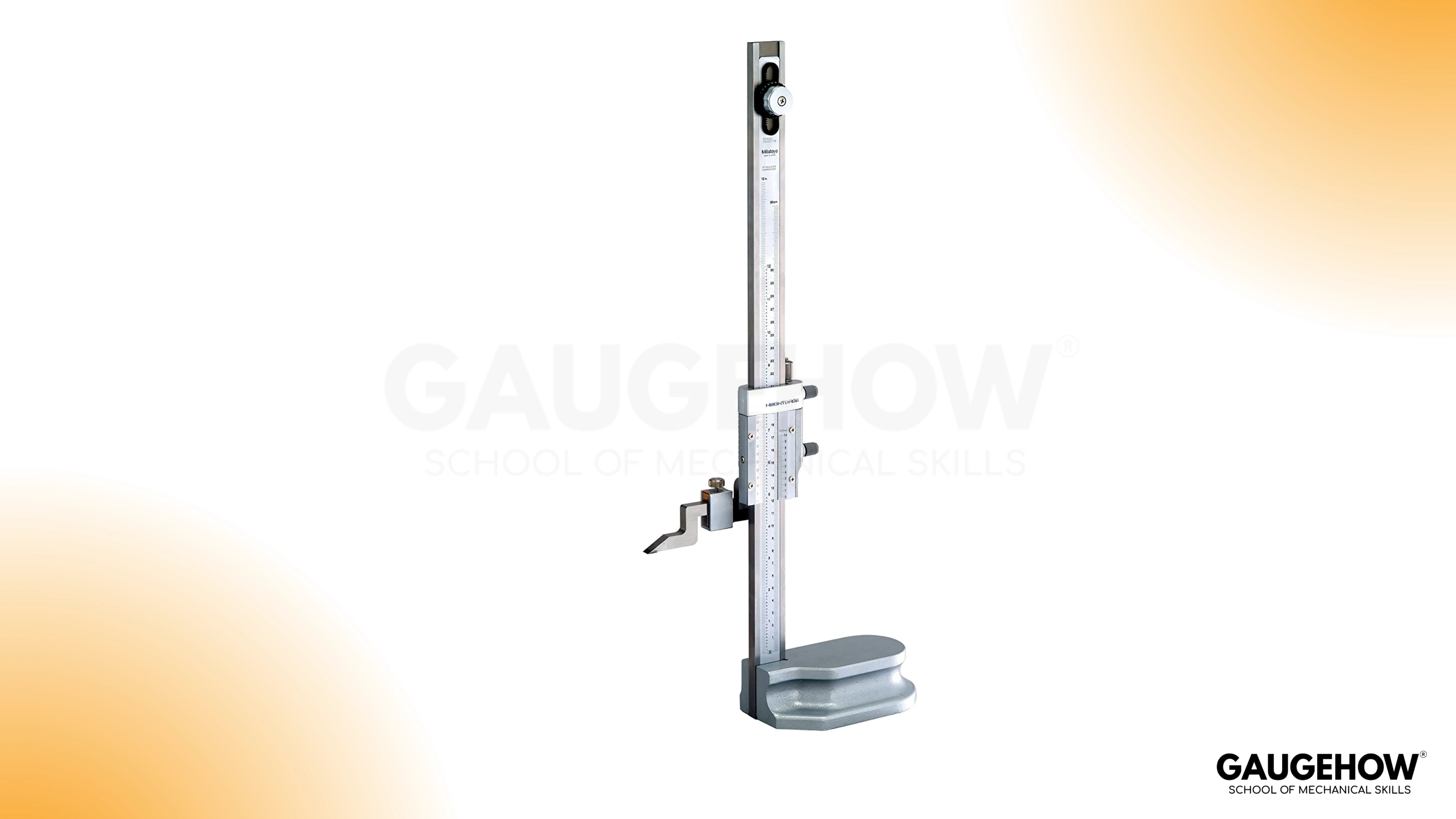 Height gauge for datum-based height measurement