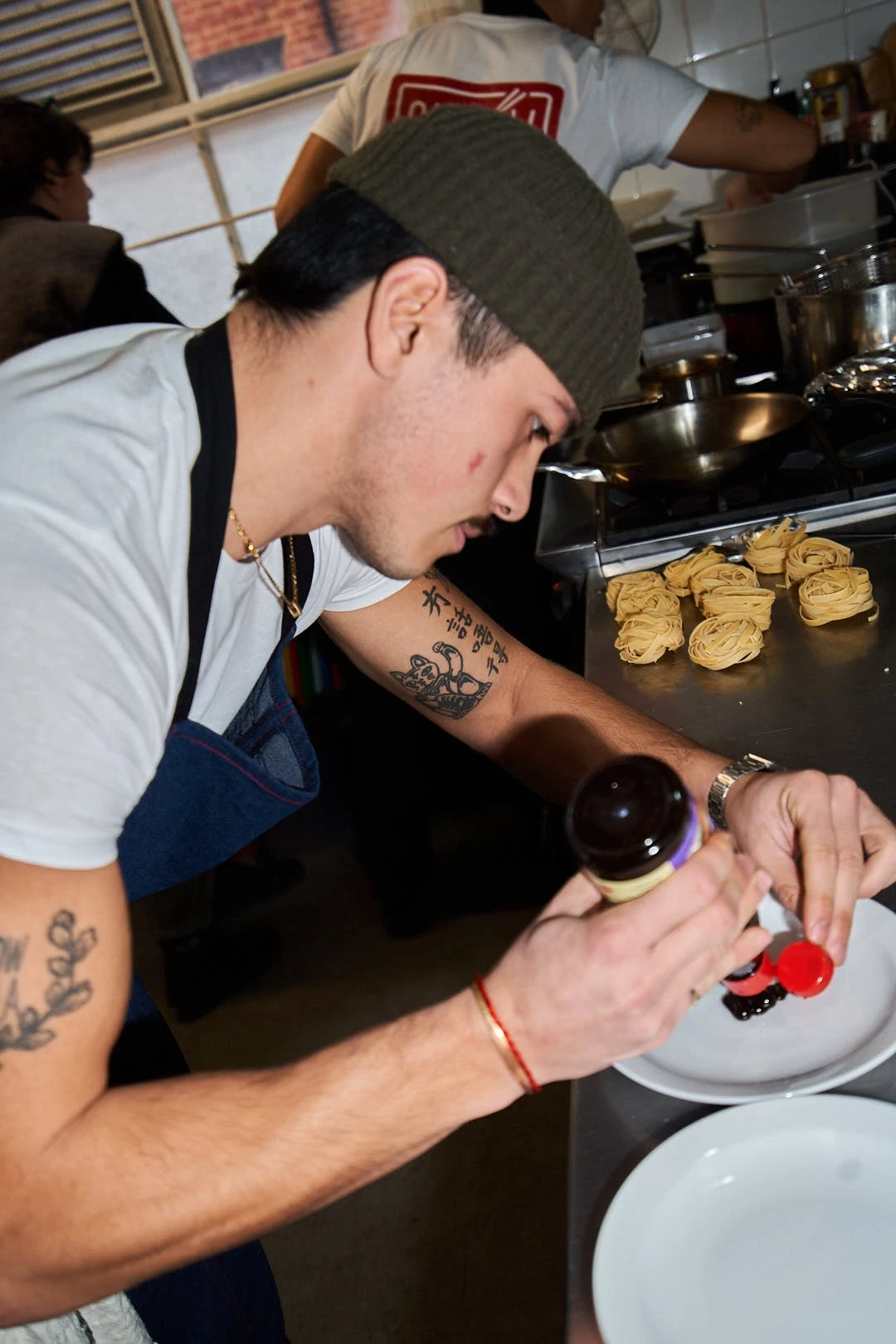 A black female model