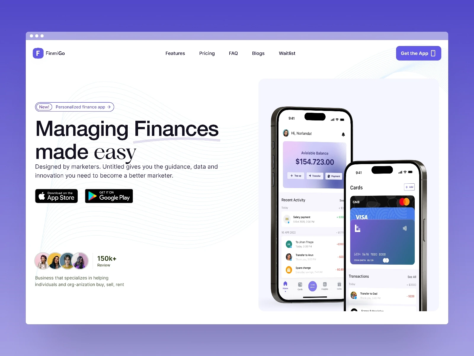 finmigo framer template