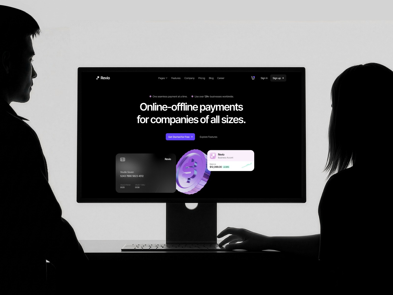 Revio Pay — 极简专业金融科技网站设计灵感
